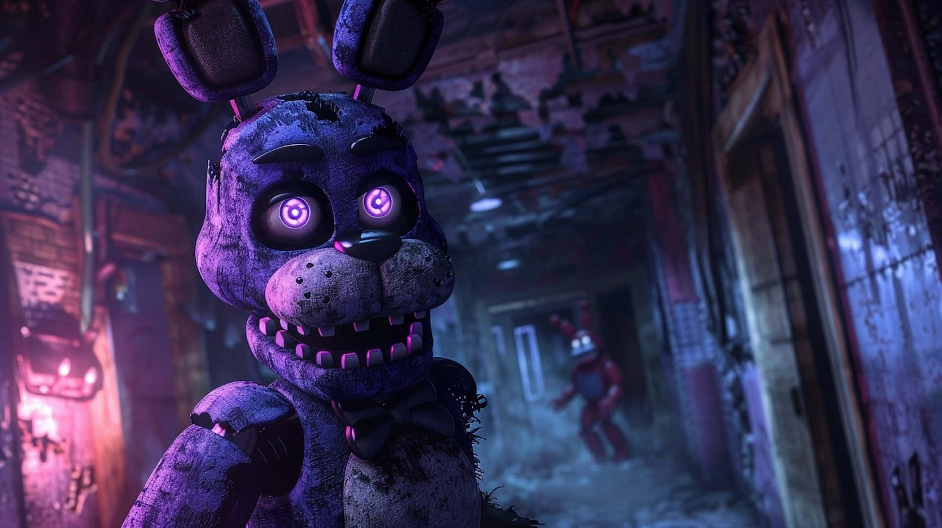 Withered Bonnie, F Na F, creepy corridor, Full HD Desktop Wallpaper