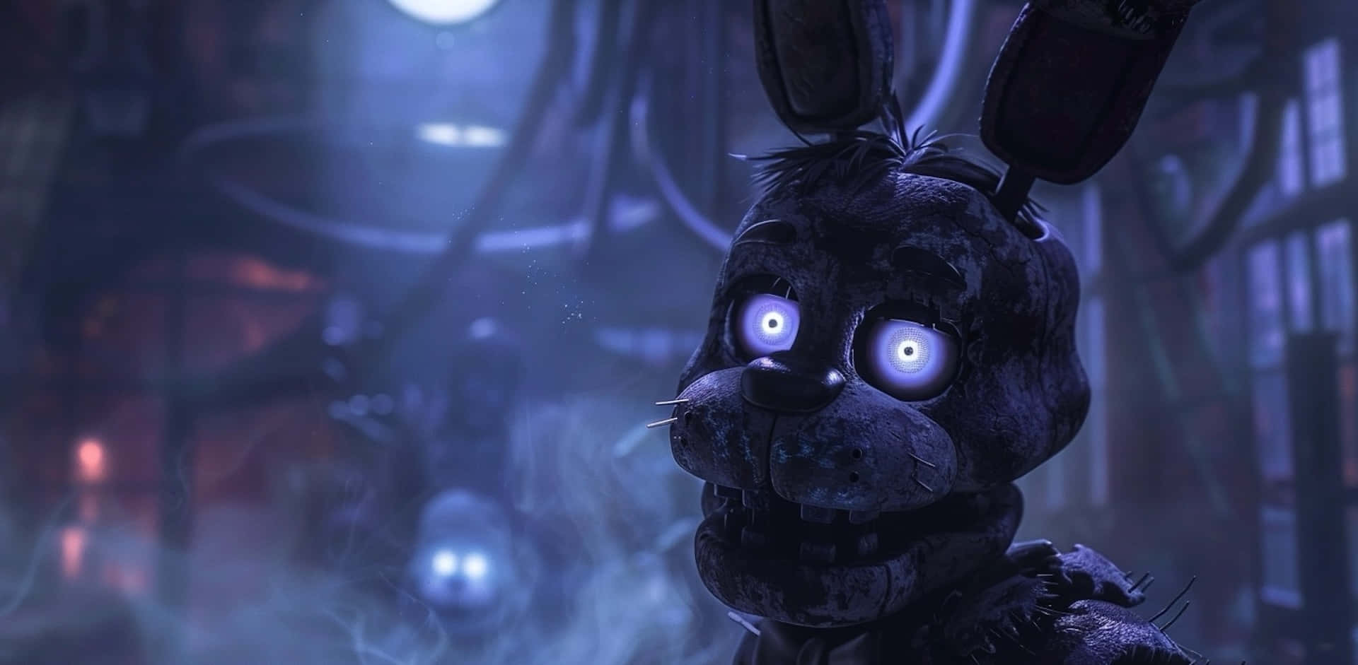 Withered Bonnie, F Na F, glowing blue eyes, Full HD Desktop Wallpaper