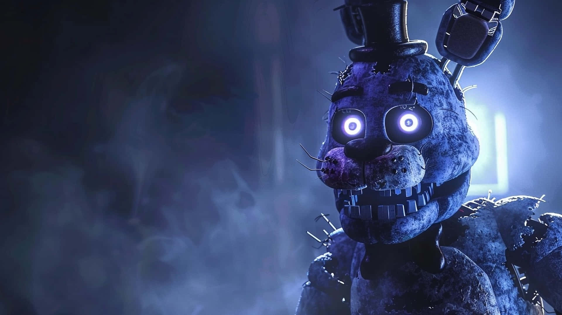Withered Bonnie, F Na F, blue animatronic rabbit, Full HD Desktop Wallpaper