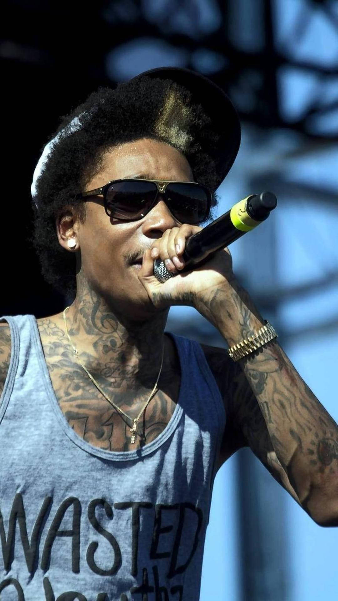 Wiz Khalifa, stage, sunglasses, Full HD Phone Wallpaper