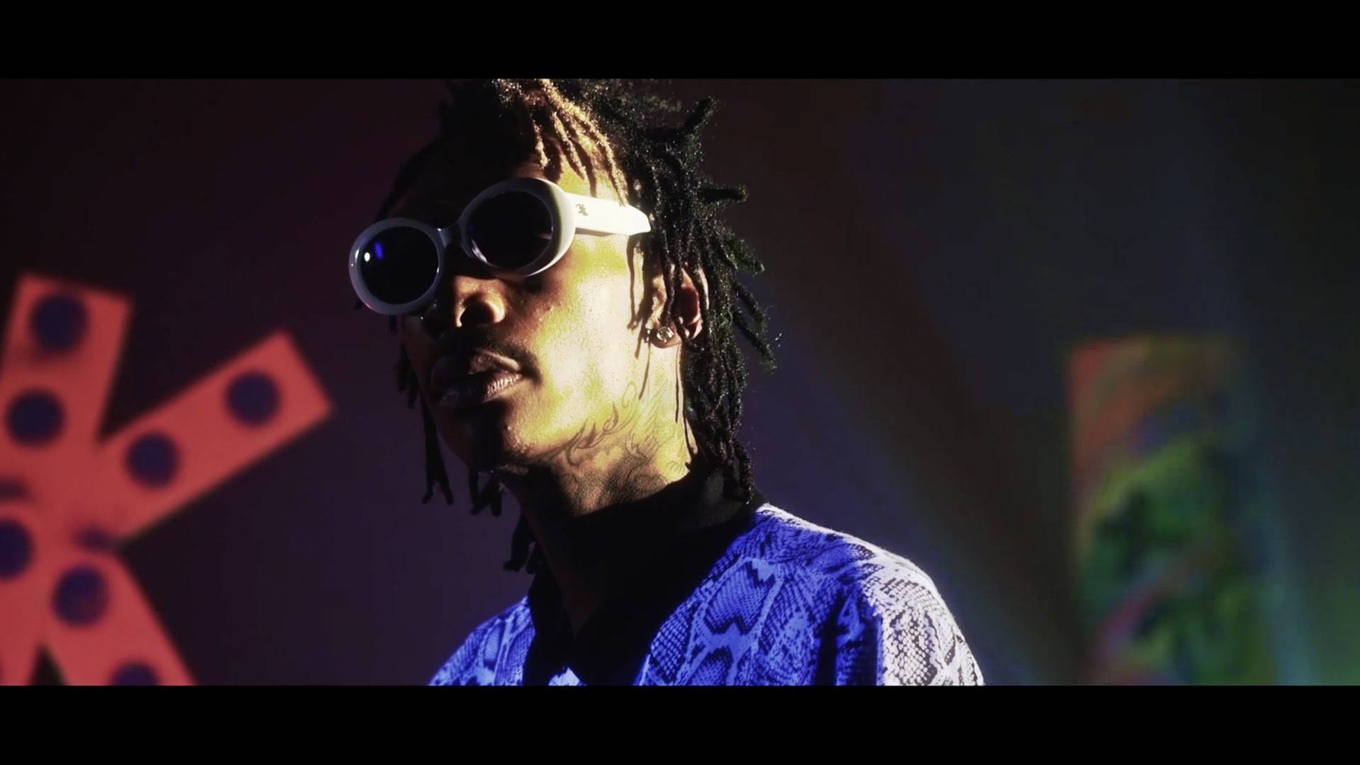 Wiz Khalifa, dreadlocks, white sunglasses, Full HD Desktop Wallpaper