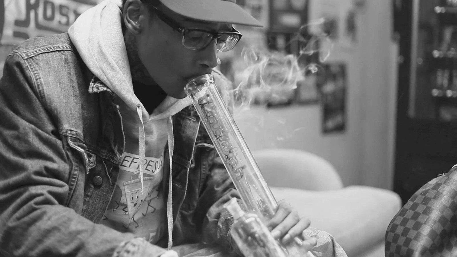 Wiz Khalifa, glasses, cap, HD Desktop Wallpaper