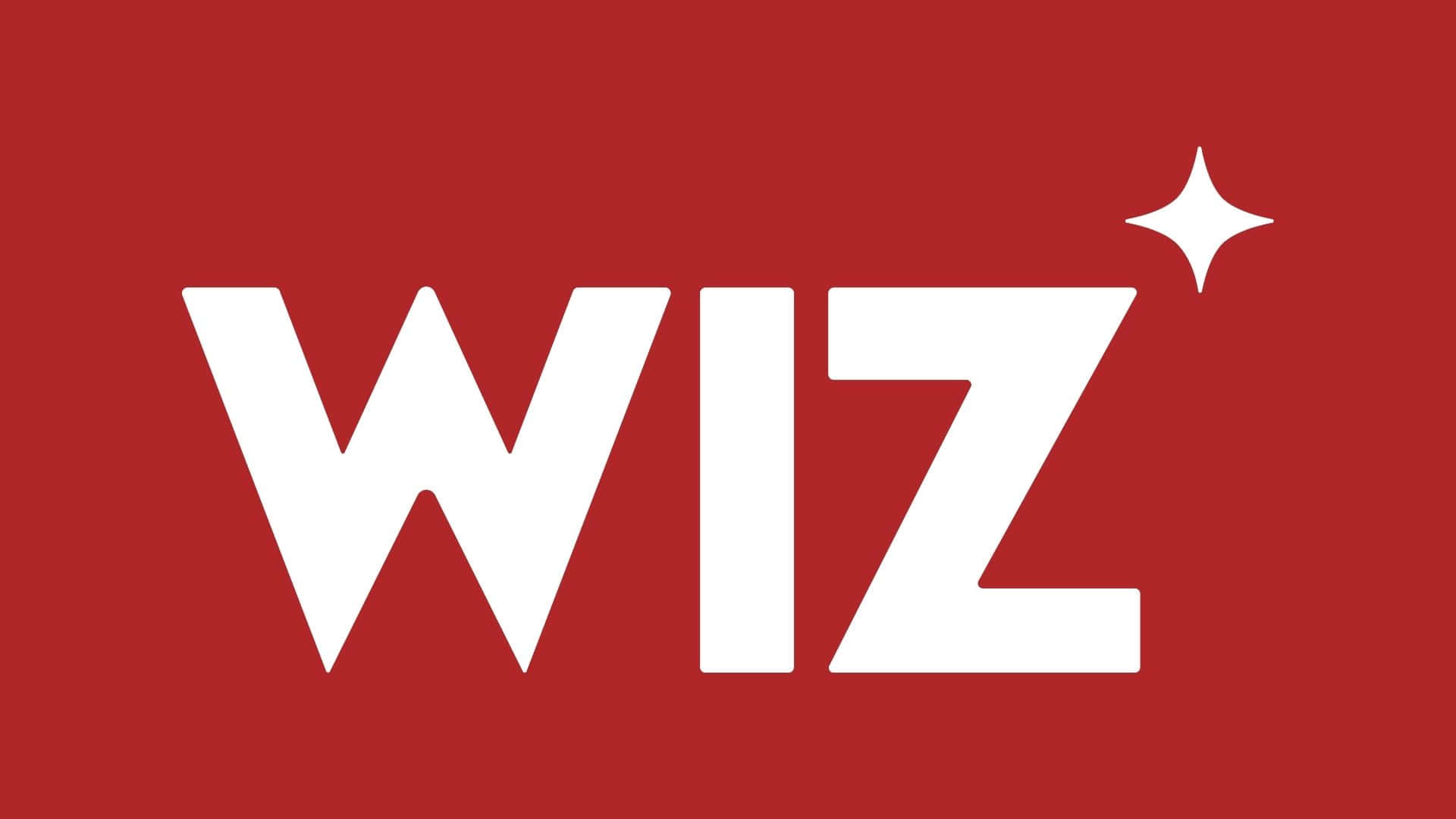 WIZ, red background, white text, Full HD Desktop Wallpaper