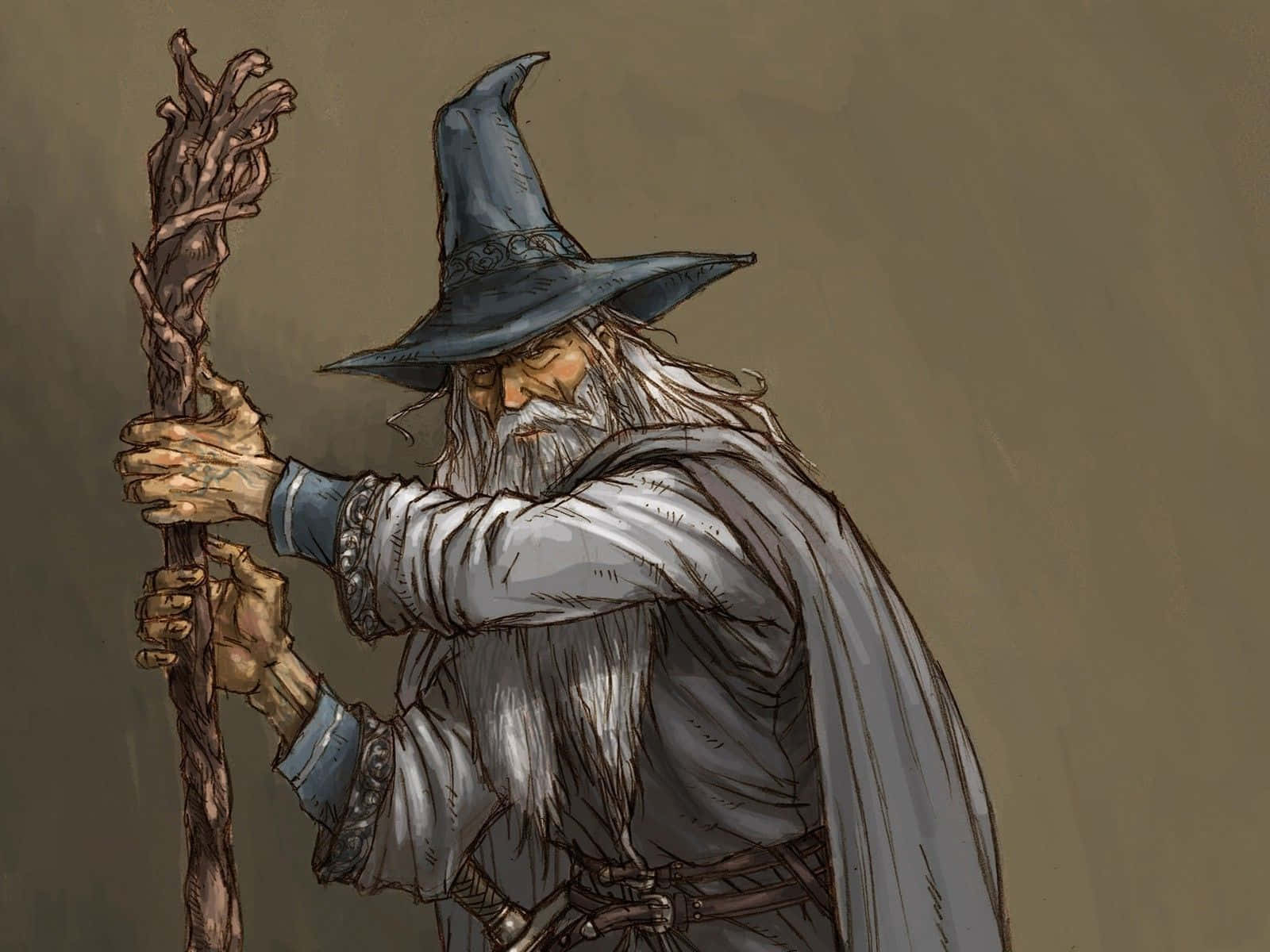 Wizardry, elderly wizard, long white beard, HD Desktop Wallpaper