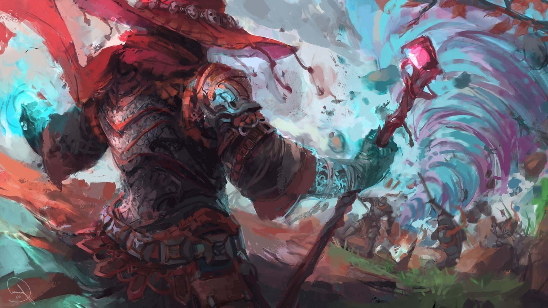 Wizardry, warrior, ornate armor, Full HD Desktop Wallpaper