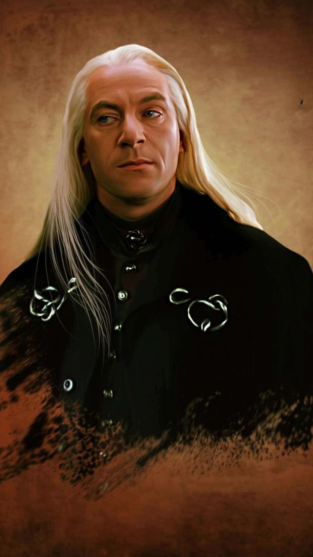 elegant wizard, long white hair, black coat, Full HD Phone Wallpaper