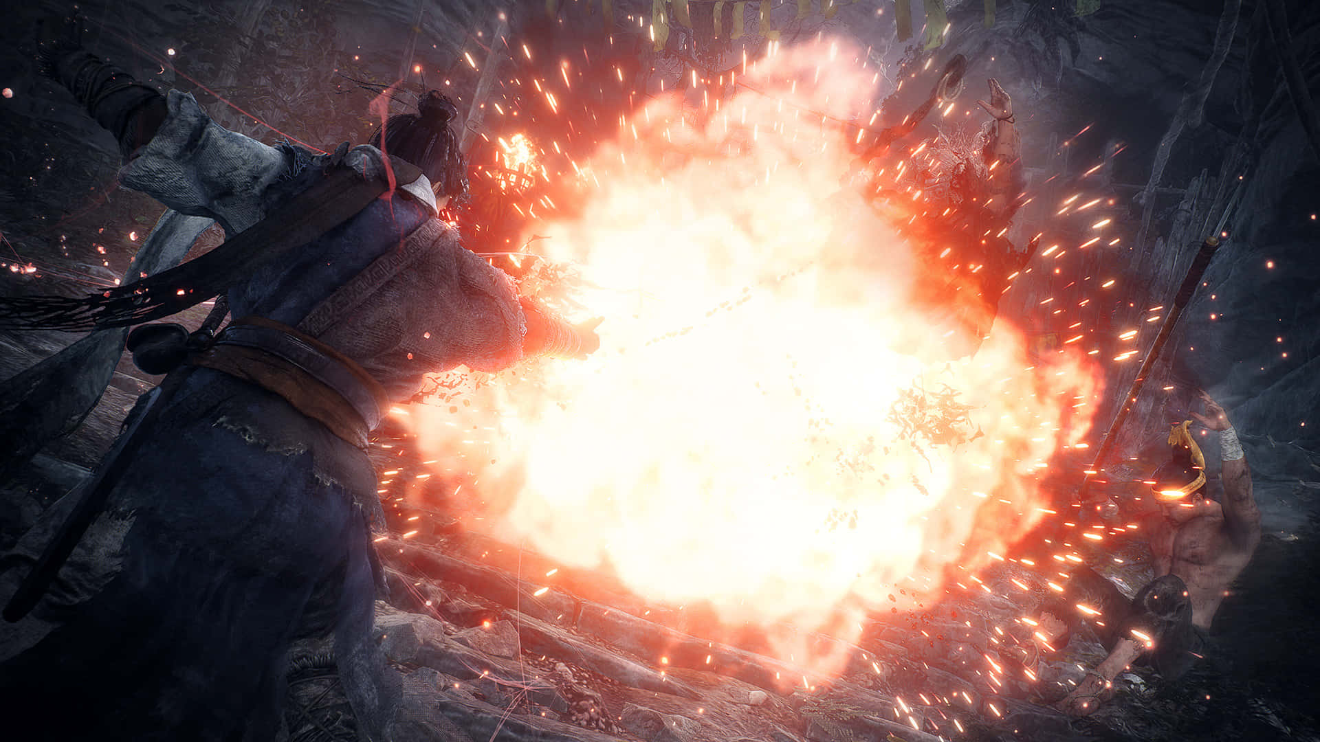 Wo Long Fallen Dynasty, warrior, fiery explosion, Full HD Desktop Wallpaper