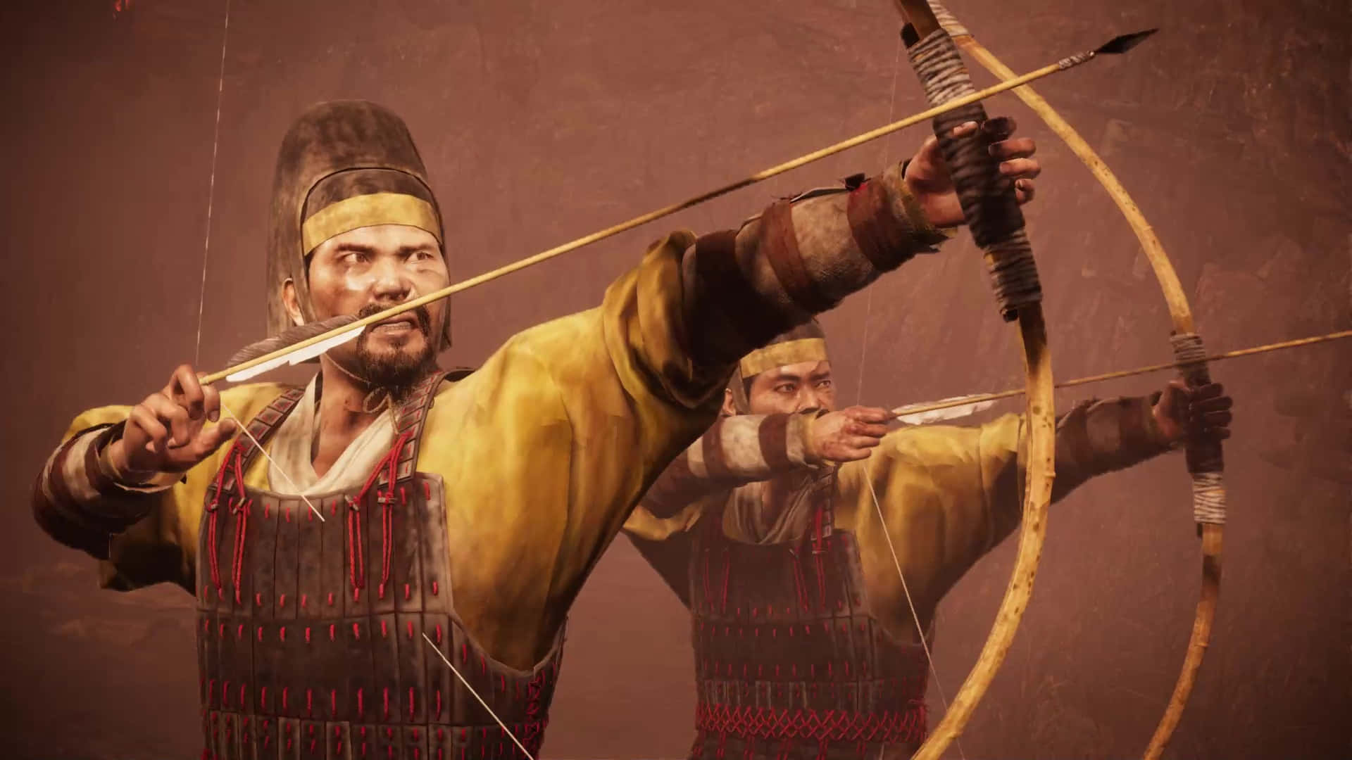 Wo Long Fallen Dynasty, yellow robes, red-embroidered armor, Full HD Desktop Wallpaper