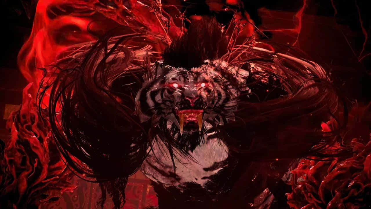 Wo Long Fallen Dynasty, demonic tiger, glowing red eyes, HD Desktop Wallpaper