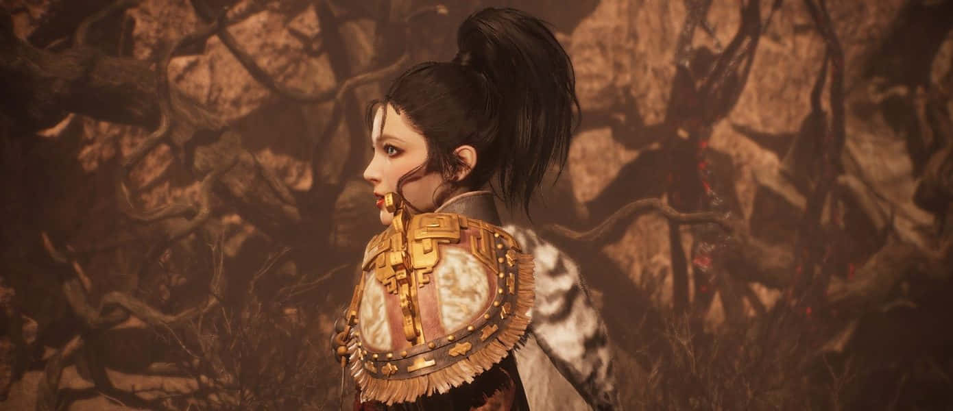 Wo Long Fallen Dynasty, warrior woman, ornate golden armor, HD Desktop Wallpaper