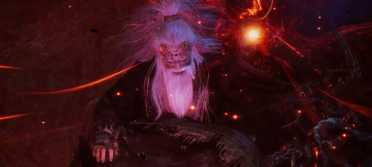 Wo Long Fallen Dynasty, spectral warrior, glowing white hair, SD Desktop Wallpaper