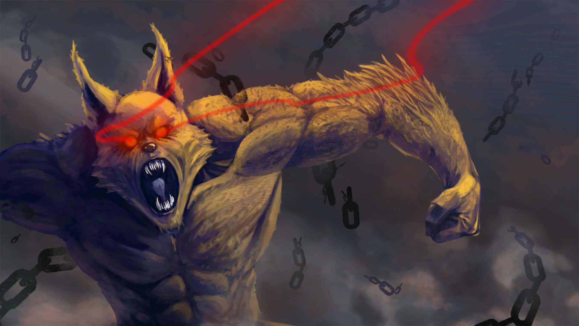 Wolf Attack, 1920 x 1080, werewolf, Full HD Desktop Wallpaper