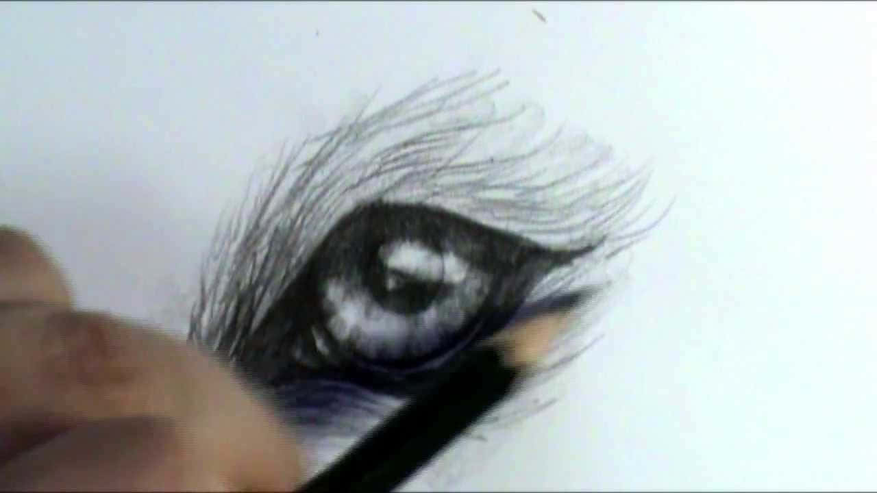 Wolf Eyes, 1280 x 720, charcoal pencil, HD Desktop Wallpaper