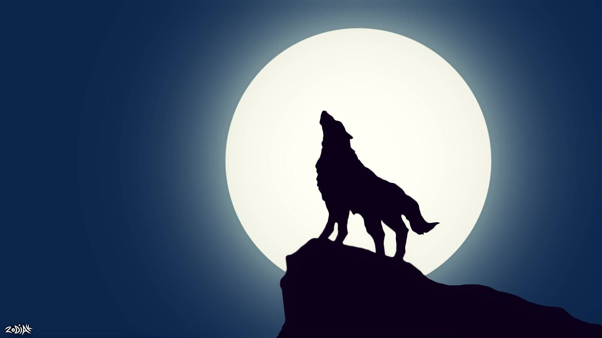 wolf, howling, cliff, Full HD Desktop Wallpaper