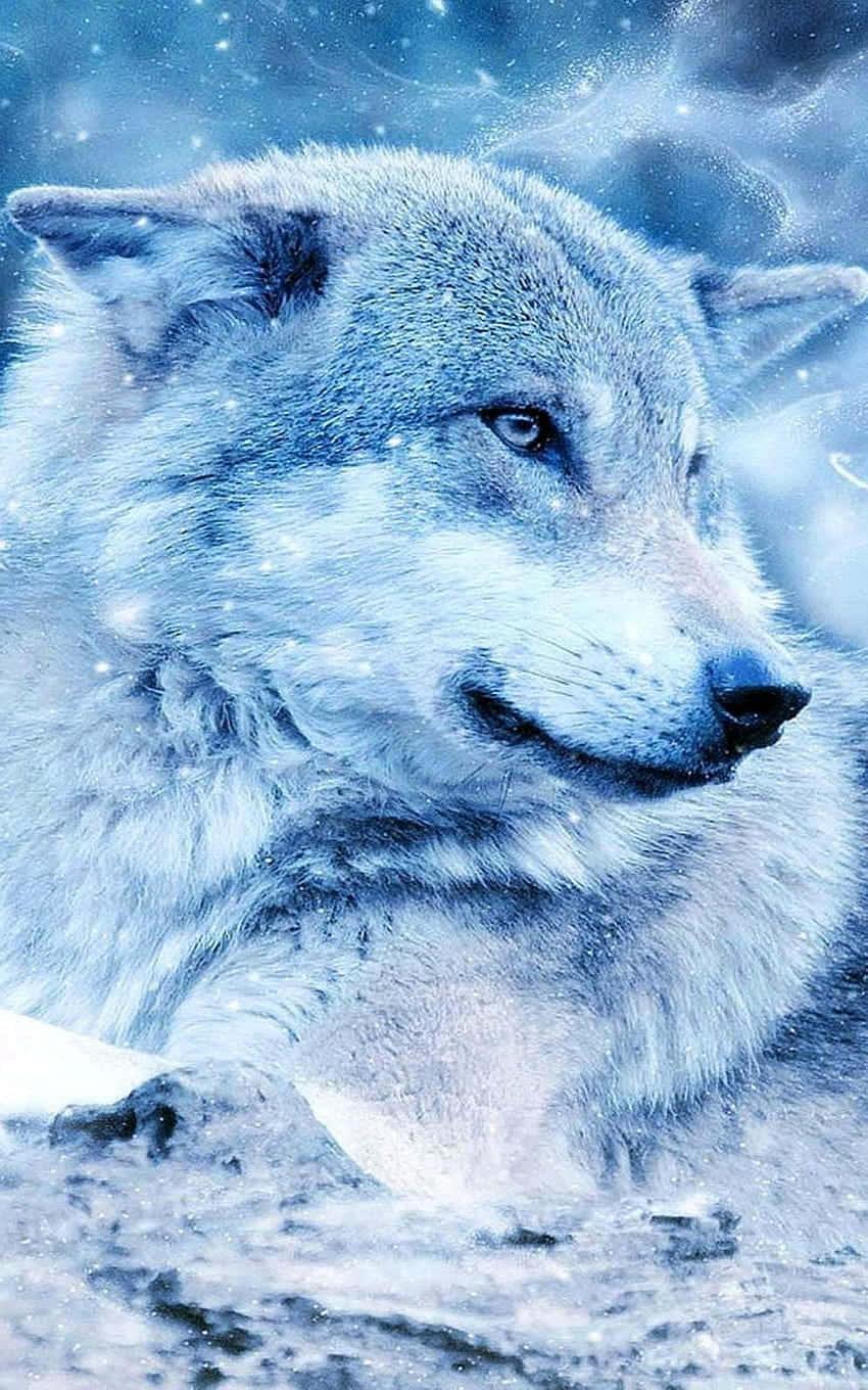wolf, snow, snowy landscape, HD Phone Wallpaper