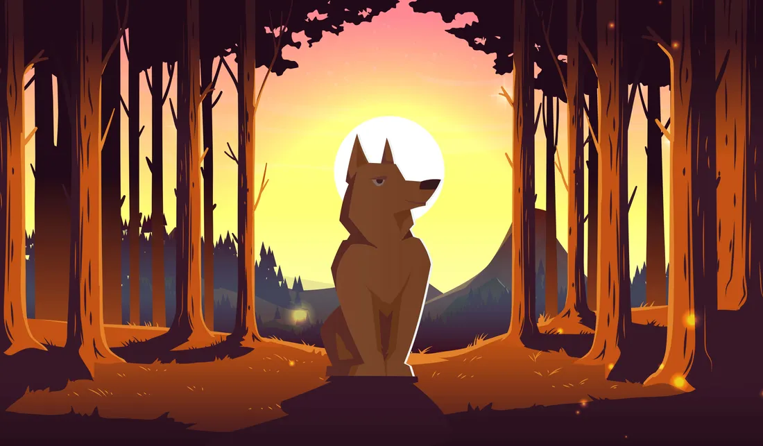 Wolf In Spring