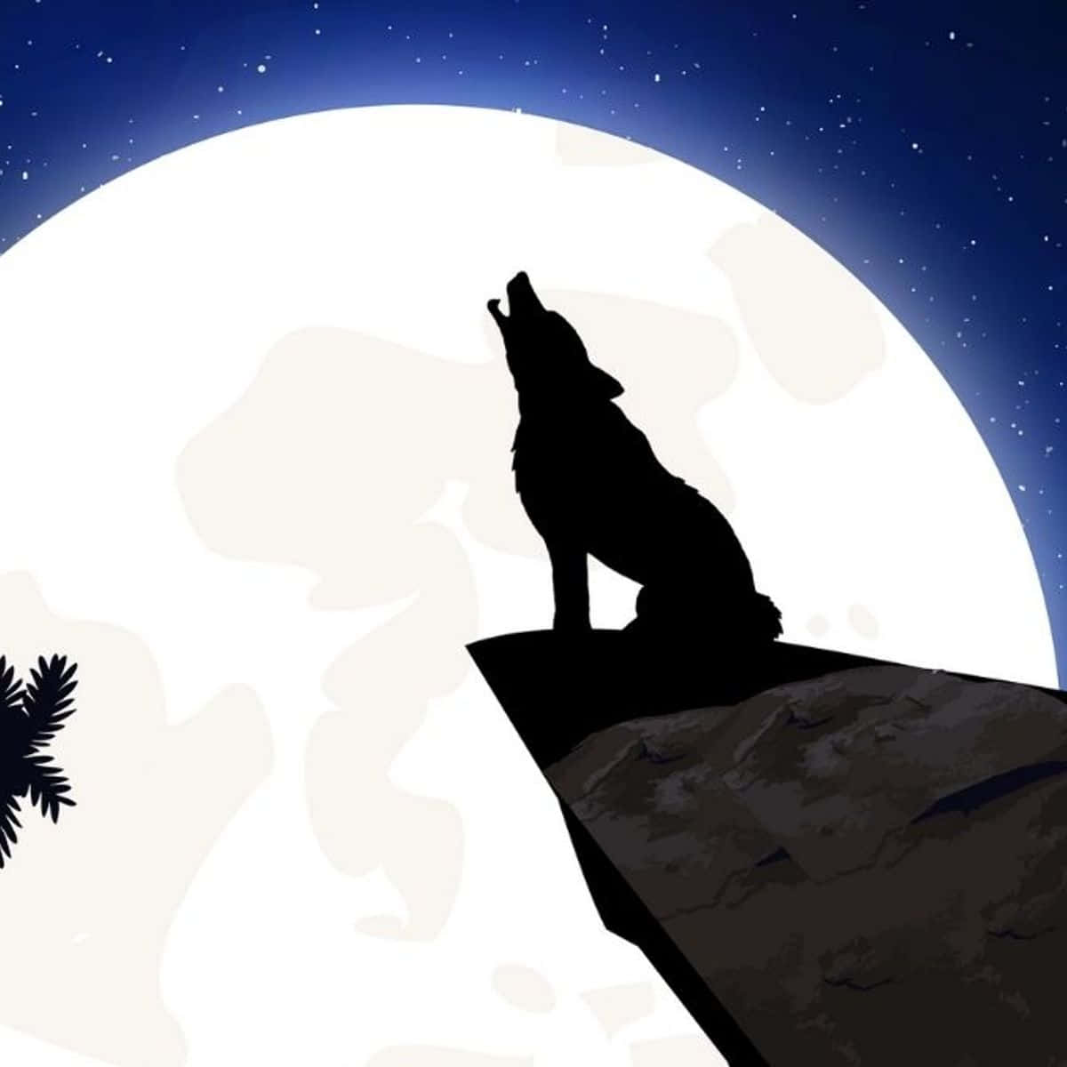 wolf, snowy mountains, cliff, SD Desktop Wallpaper
