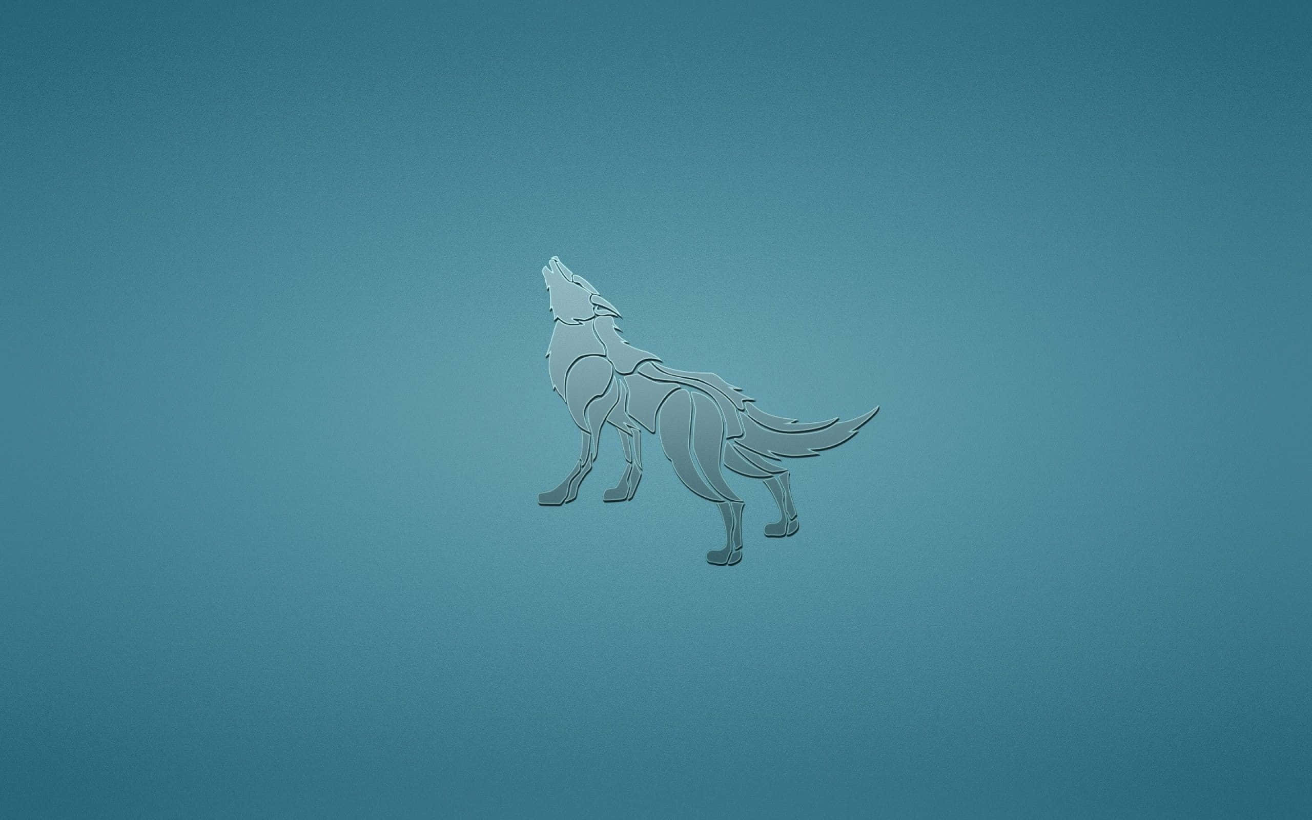 wolf minimalist, 2560 x 1600, silver wolf silhouette, 2K Desktop Wallpaper