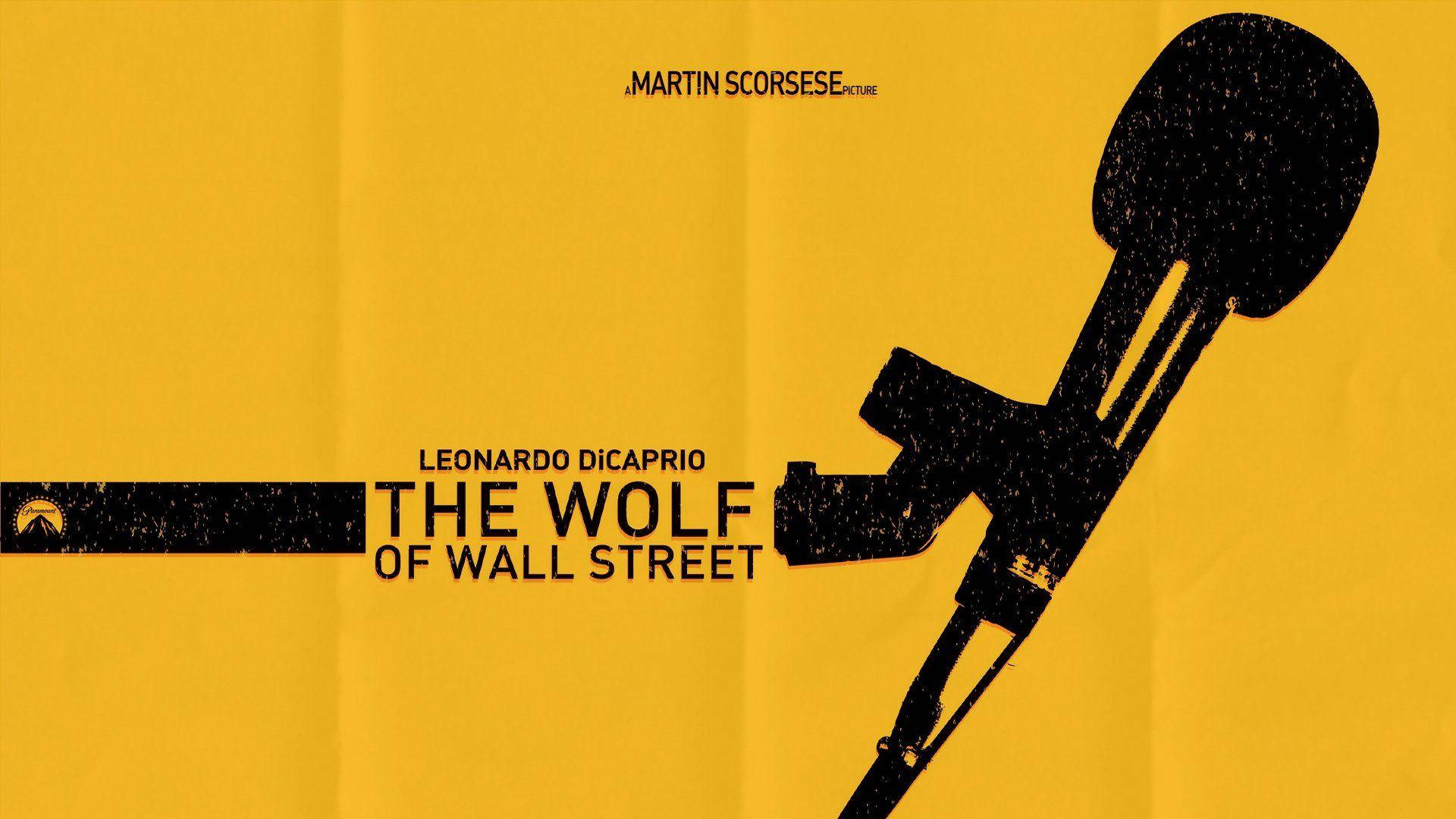 Wolf Of Wall Street, yellow, black silhouette, Full HD Desktop Wallpaper