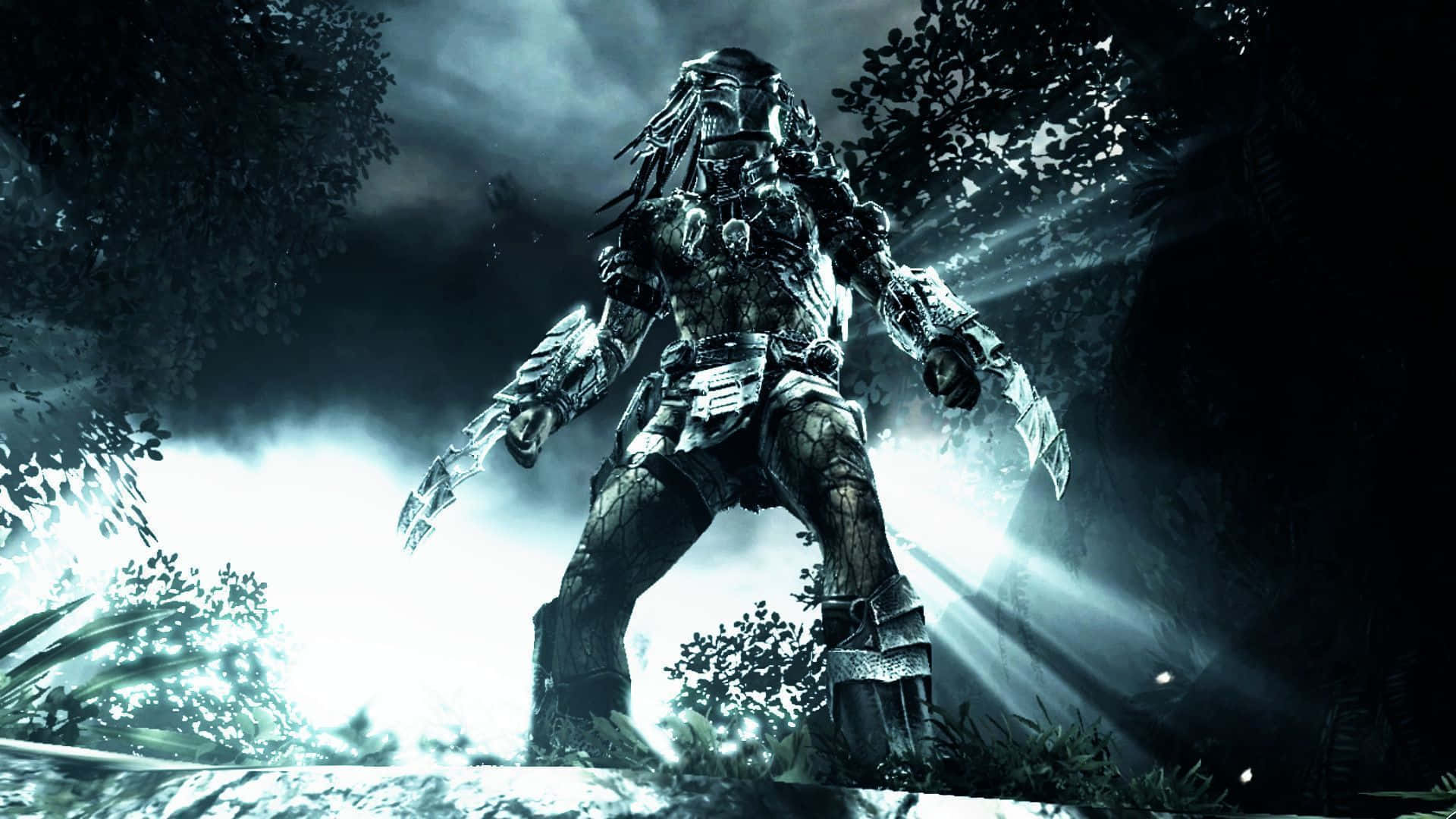 Wolf Predator, Predator warrior, dark jungle, Full HD Desktop Wallpaper
