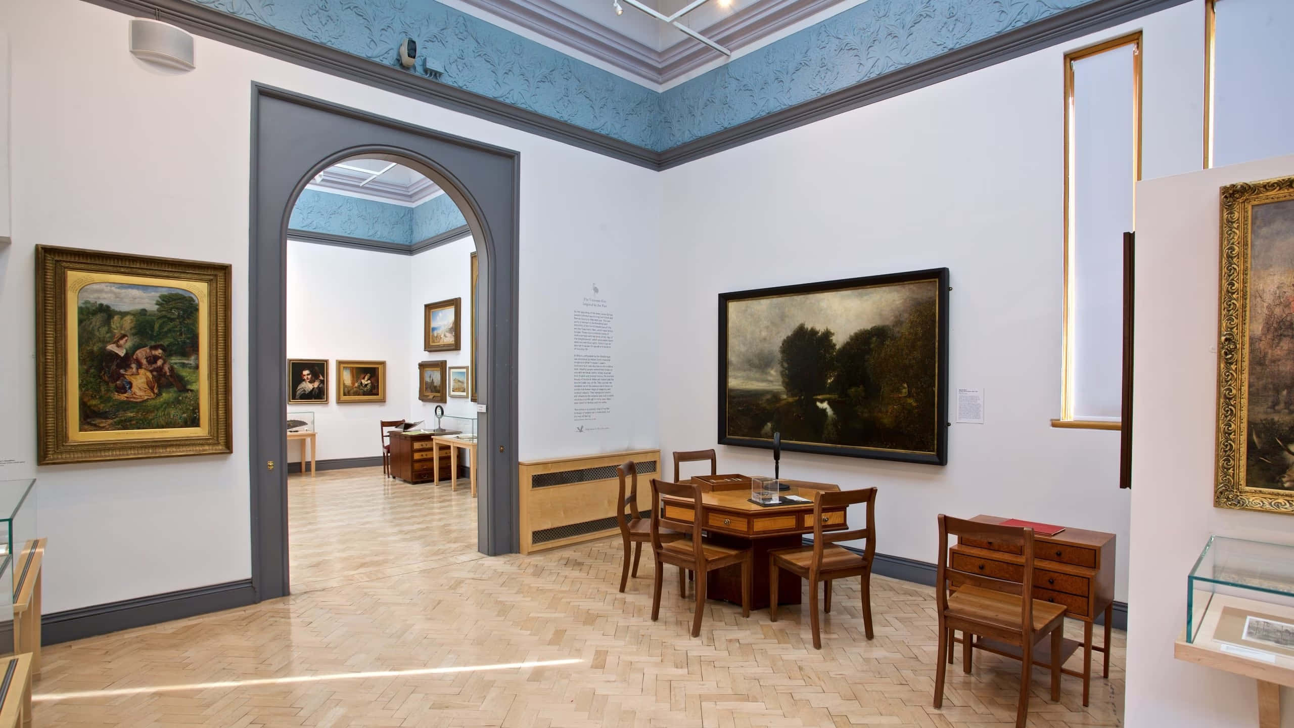 art gallery interior wolverhampton, Wolverhampton, herringbone wood floors, 2K Desktop Wallpaper