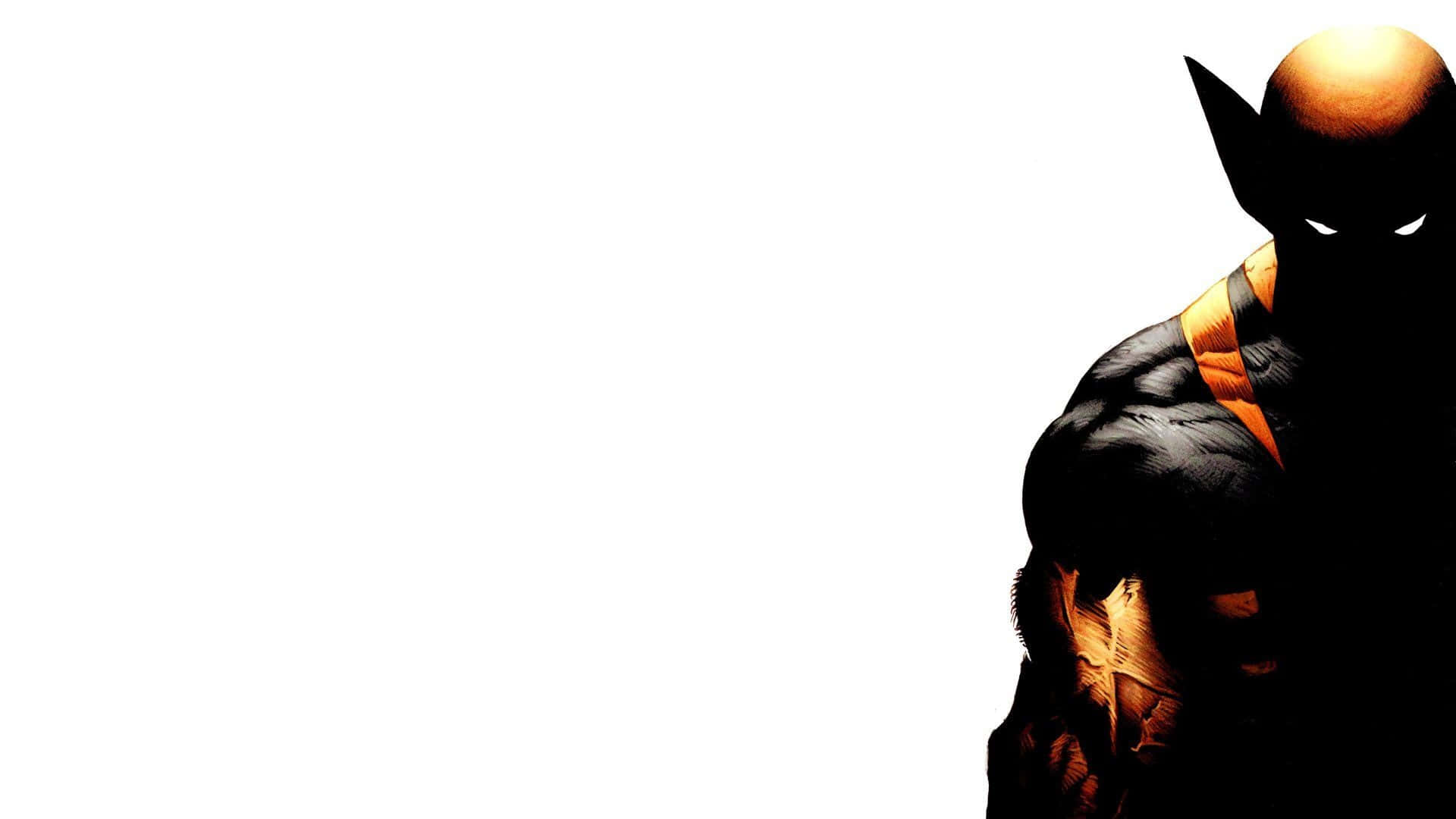 Wolverine, black and orange armor, glowing eyes, Full HD Desktop Wallpaper
