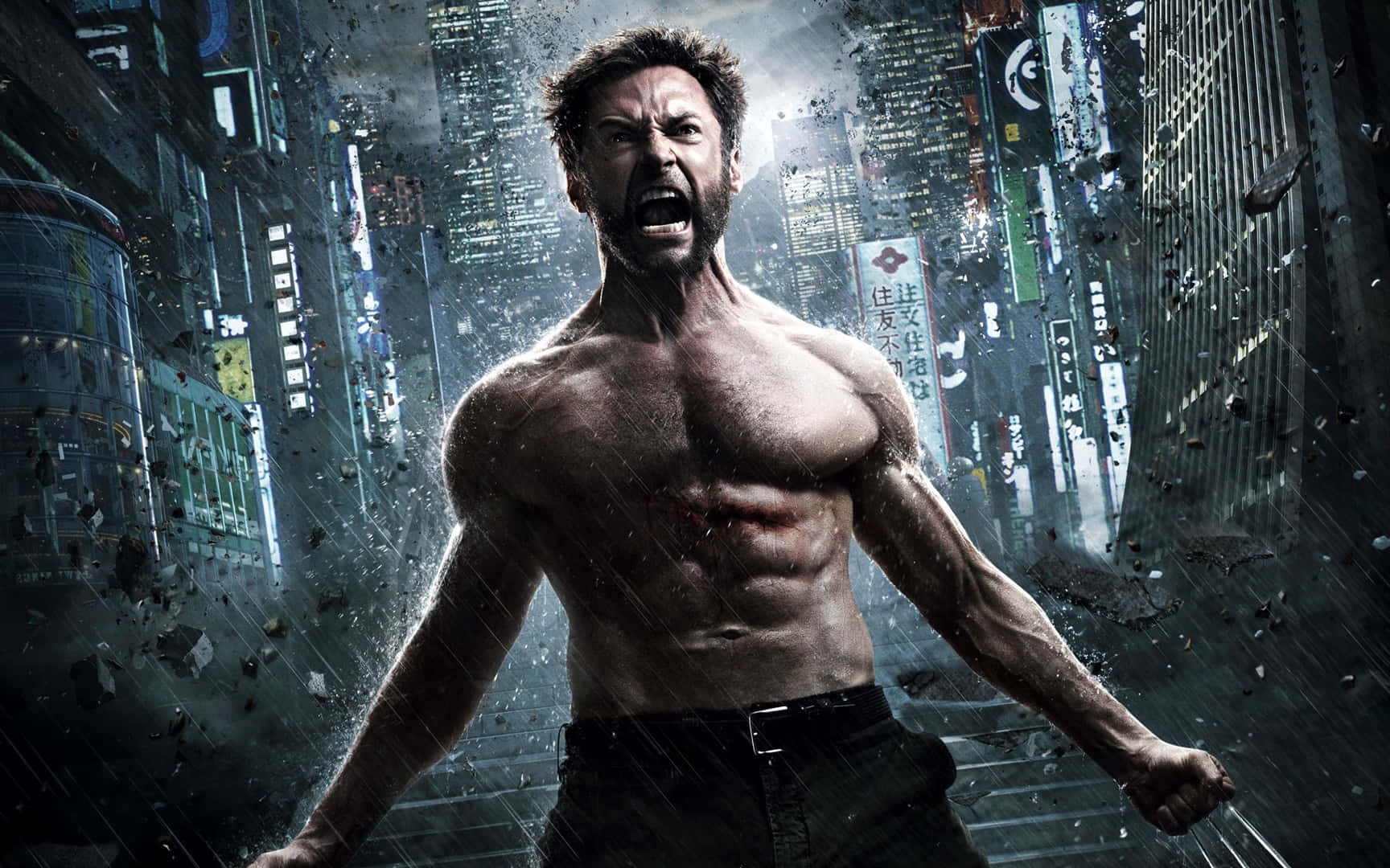 Wolverine, High Definition, futuristic city, HD Desktop Wallpaper