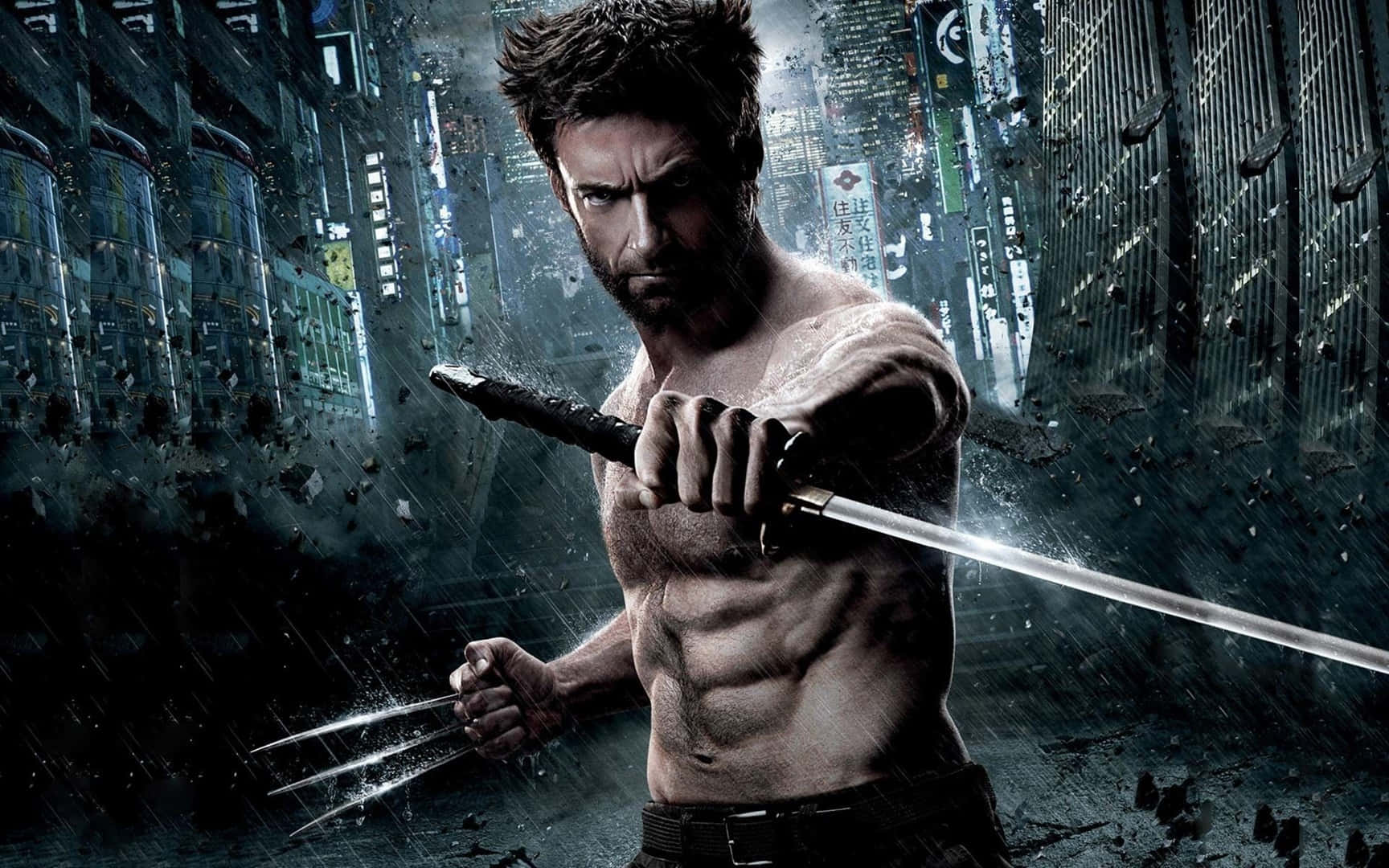 Wolverine, claws, sword, HD Desktop Wallpaper