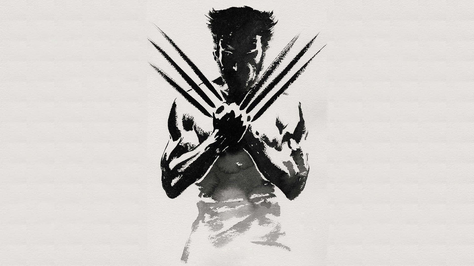 Wolverine, claws extended, powerful stance, Full HD Desktop Wallpaper
