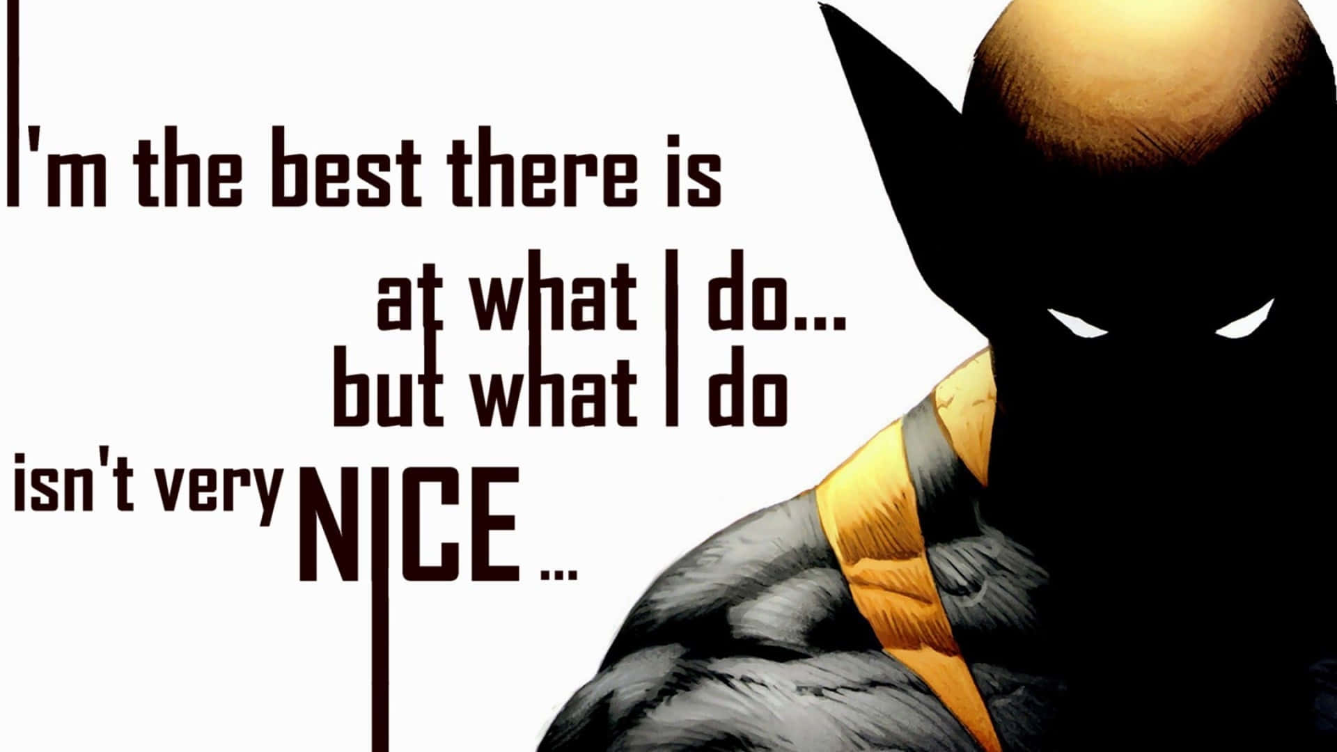 Wolverine, glowing eyes, yellow strap, Full HD Desktop Wallpaper