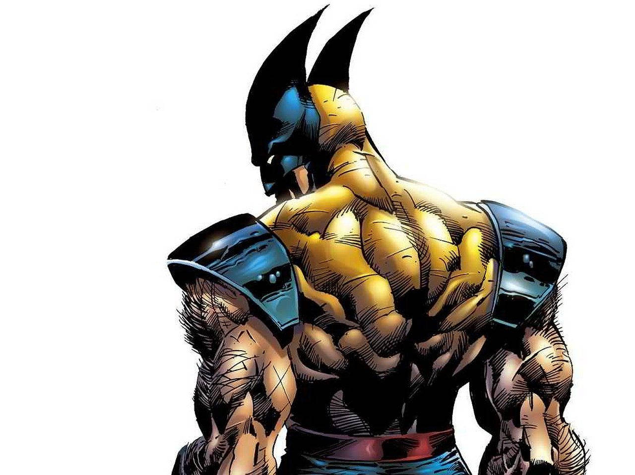 Wolverine, yellow and blue costume, adamantium claws, HD Desktop Wallpaper