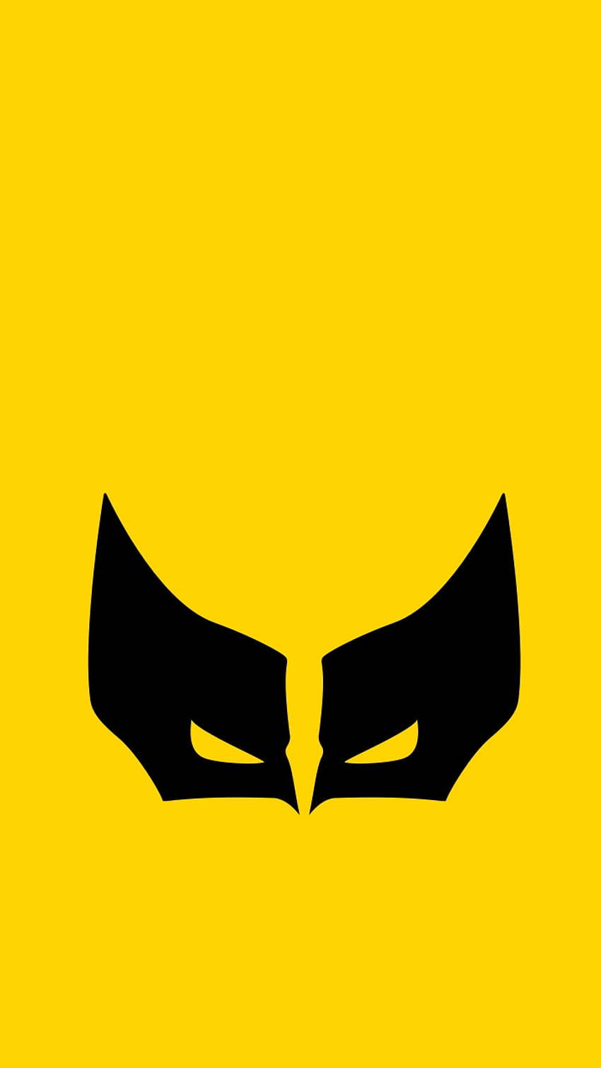Wolverine, black Wolverine mask, yellow eyes, HD Phone Wallpaper