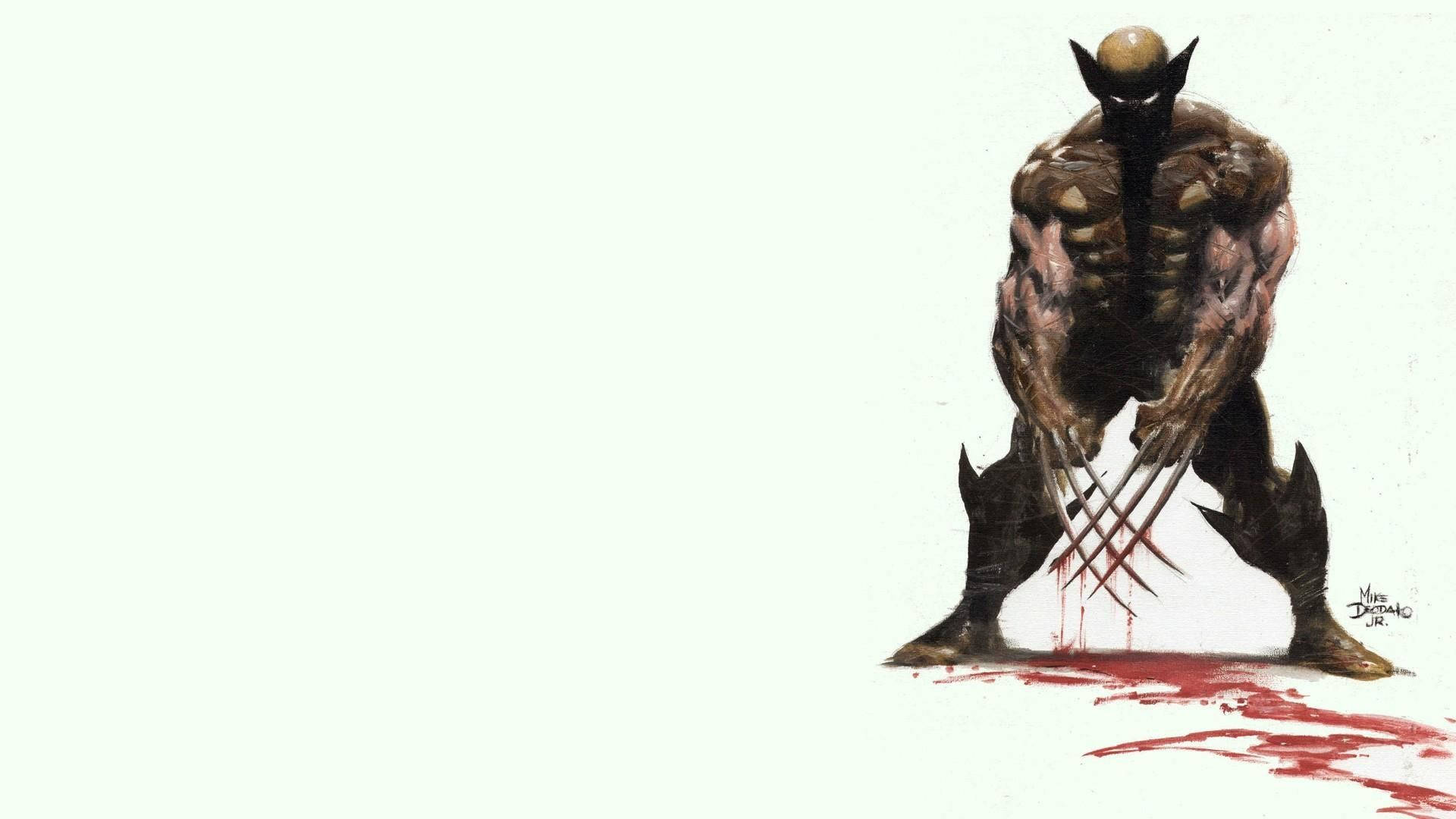 Wolverine, claws, blood, Full HD Desktop Wallpaper