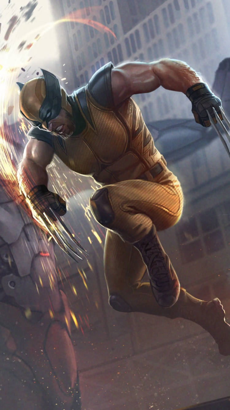 Wolverine, cityscape, sparks, HD Phone Wallpaper