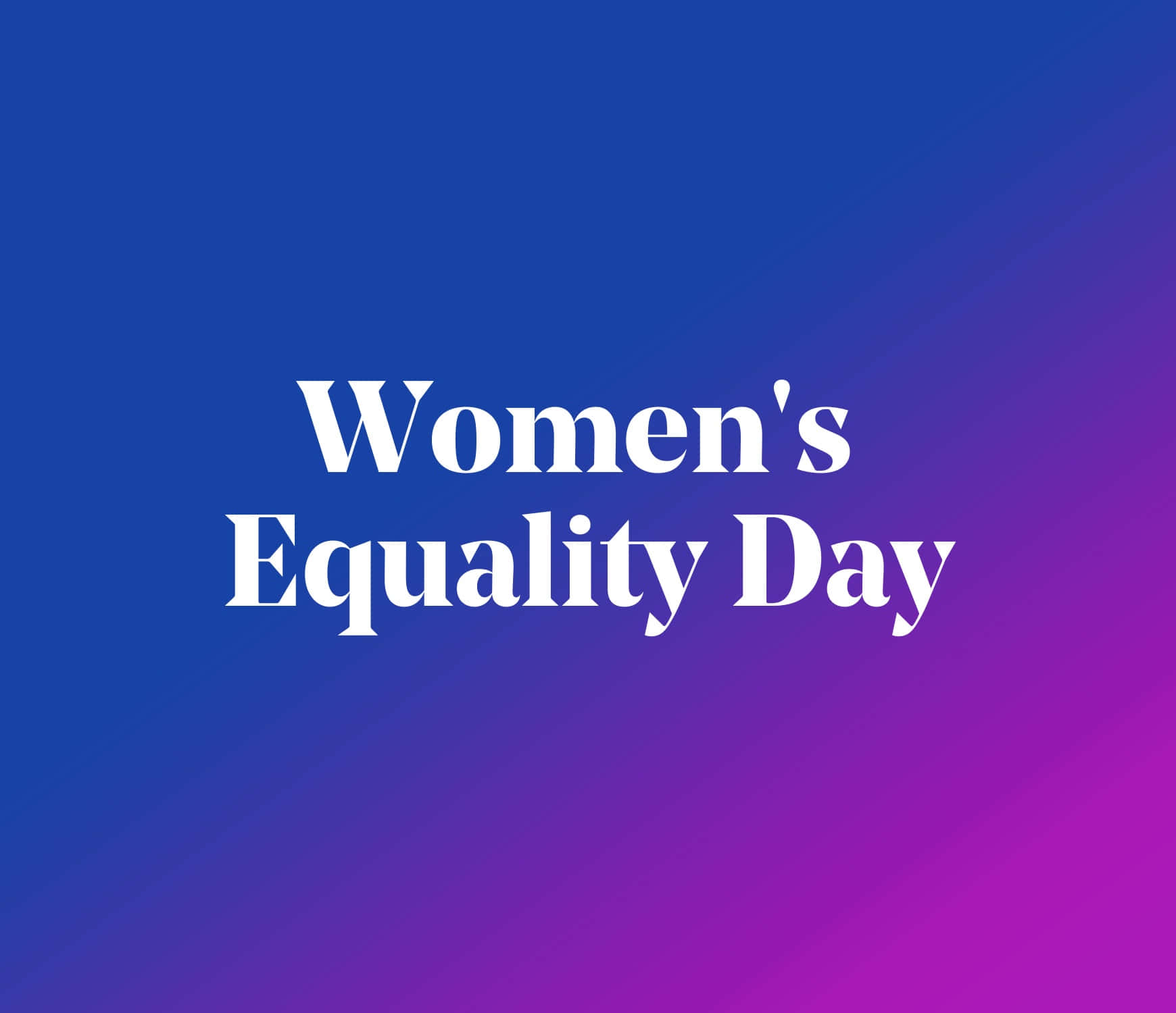 Women's Equality Day, white text, blue to purple gradient background, HD Desktop Wallpaper