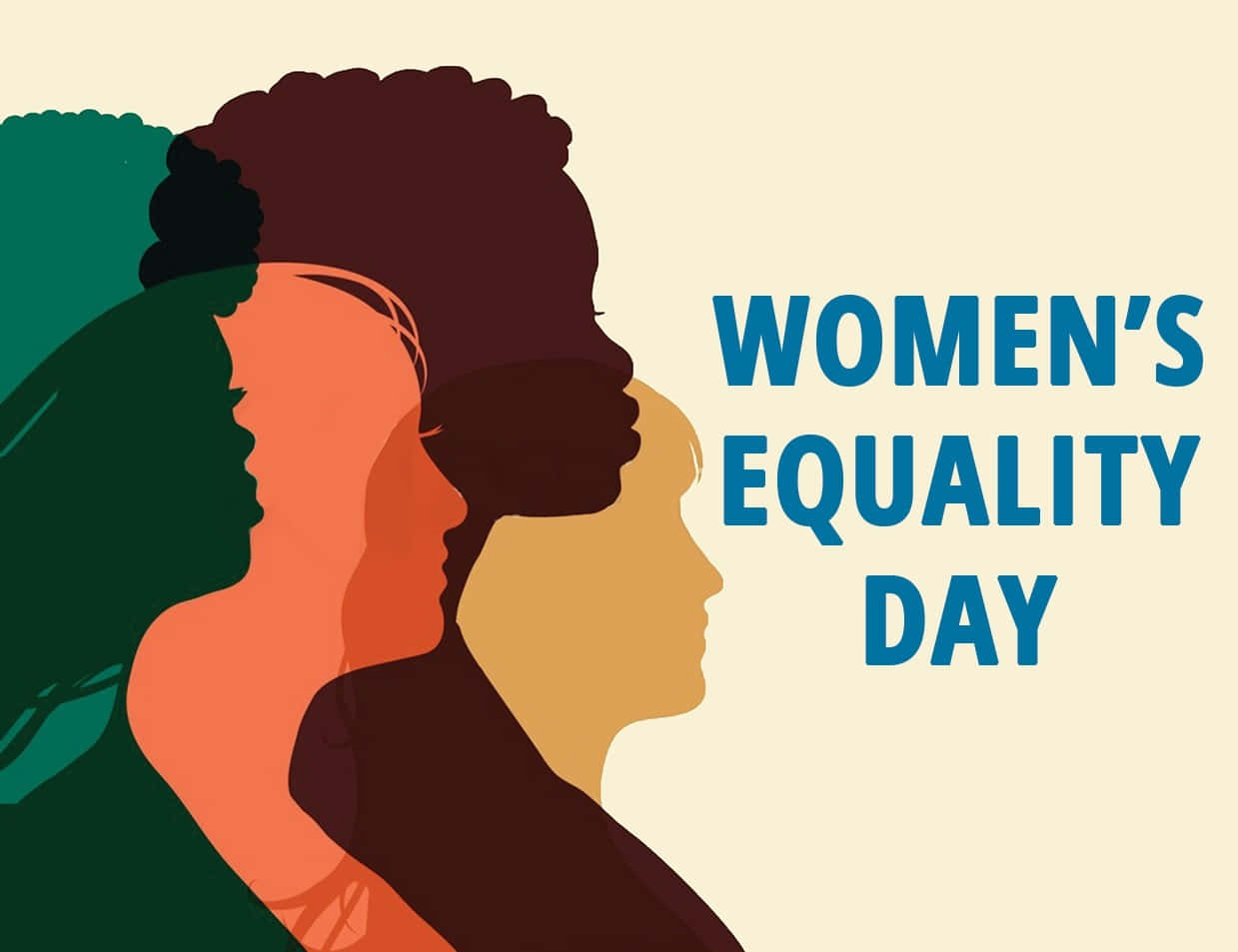 Women's Equality Day, stylized female profiles, vibrant colors, SD Desktop Wallpaper