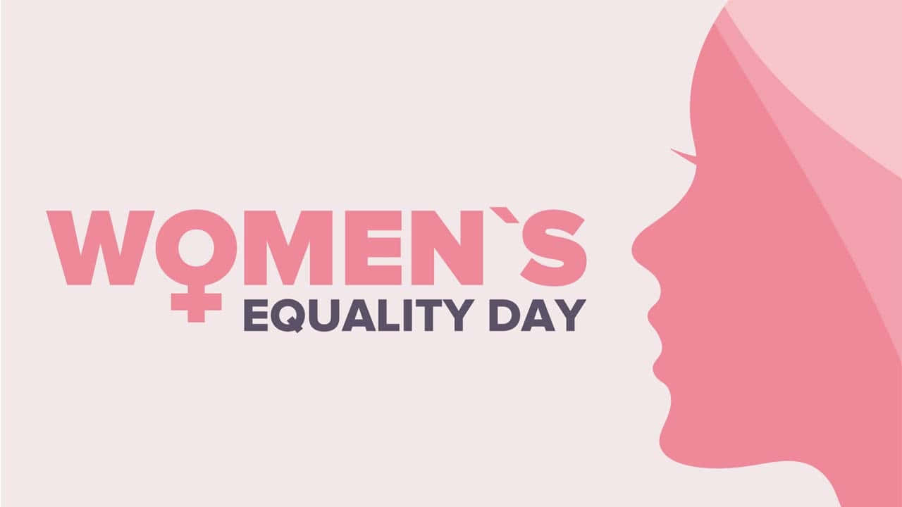 Women's Equality Day, pink silhouette, woman's profile, HD Desktop Wallpaper