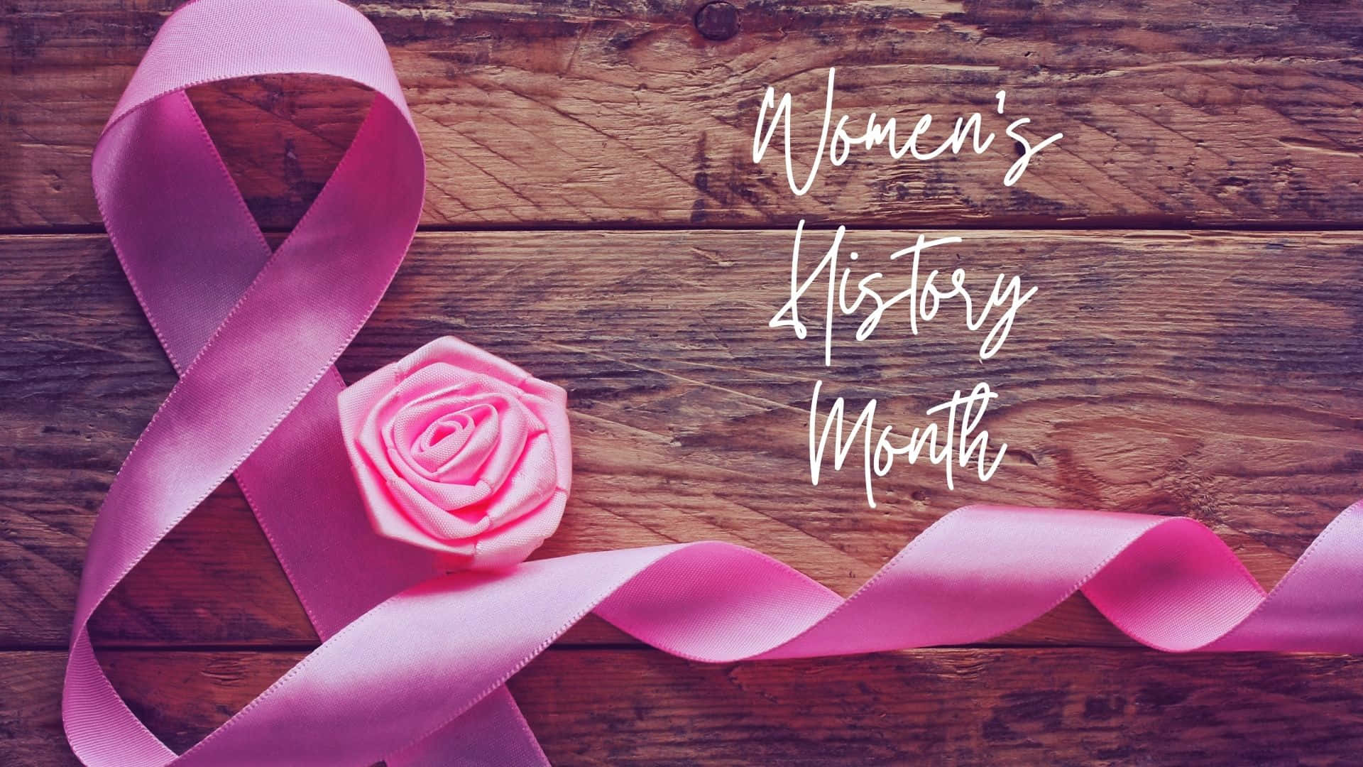 Women's History Month, pink breast cancer awareness ribbon, rose, Full HD Desktop Wallpaper