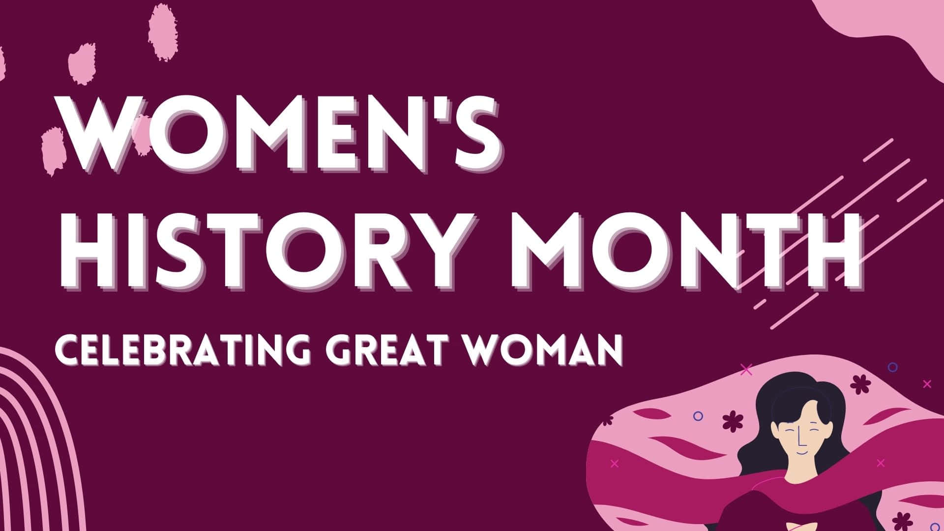 Women's History Month, magenta, white, Full HD Desktop Wallpaper