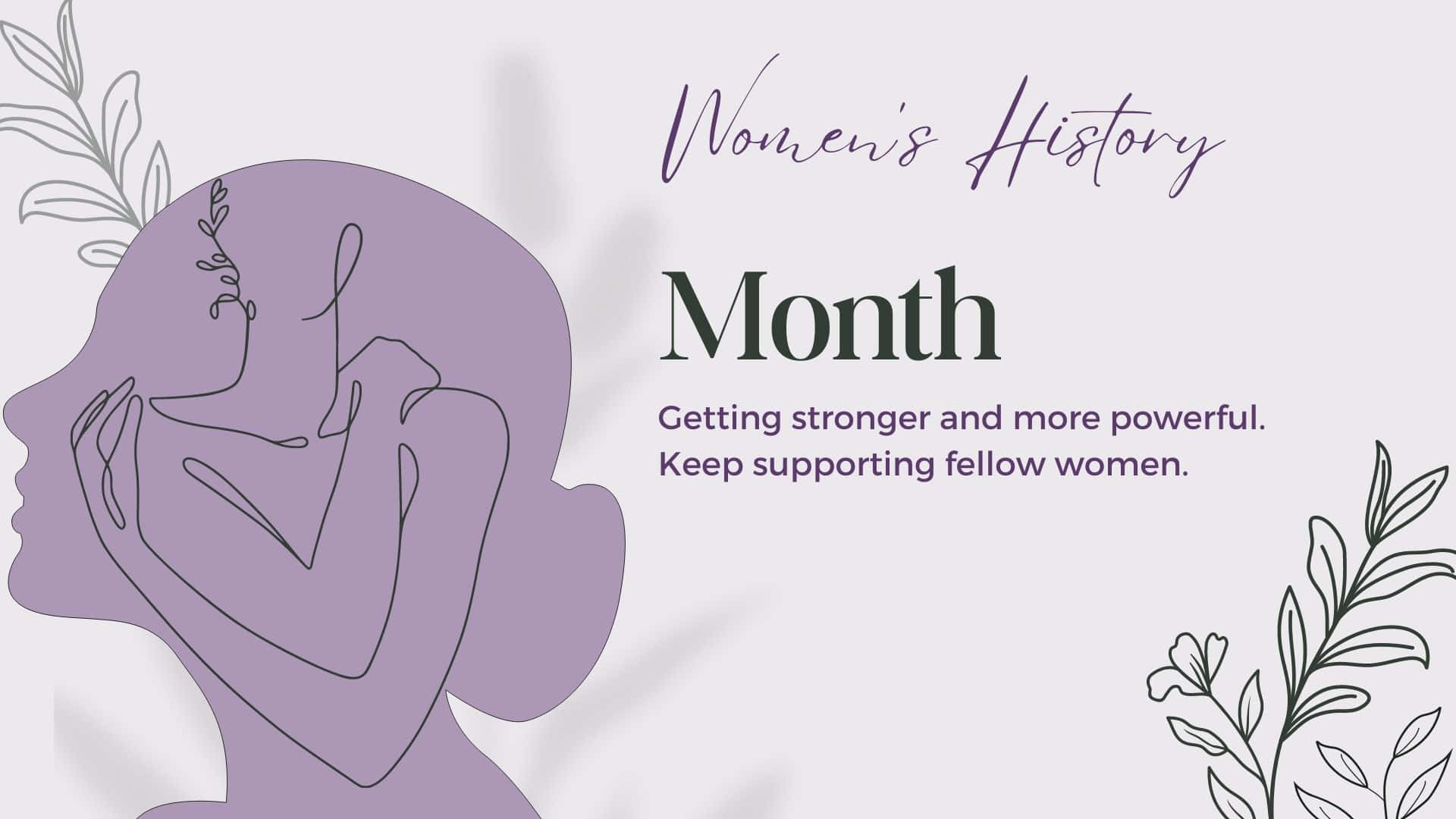 Women's History Month, purple, silhouette, Full HD Desktop Wallpaper