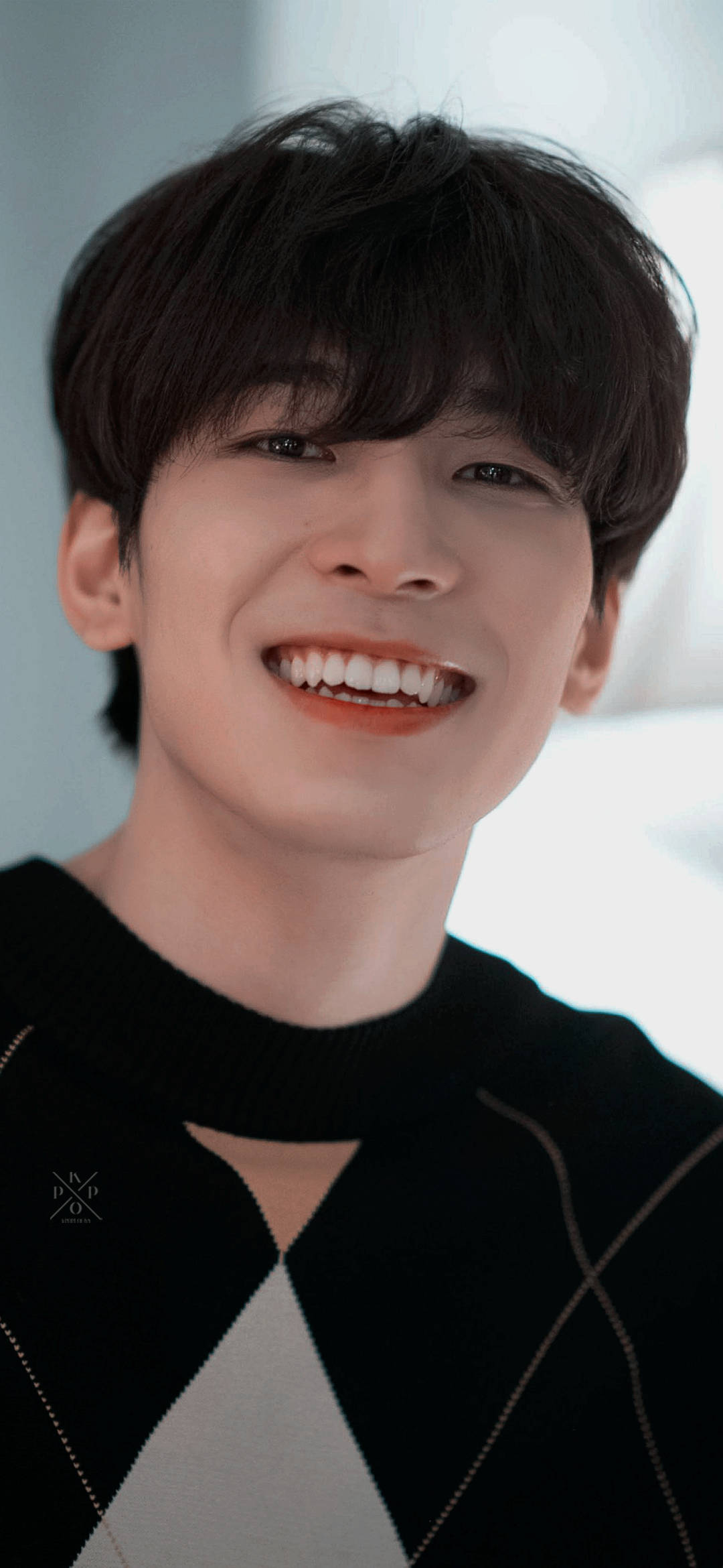 Wonwoo, cute smile, dark hair, Full HD Phone Wallpaper