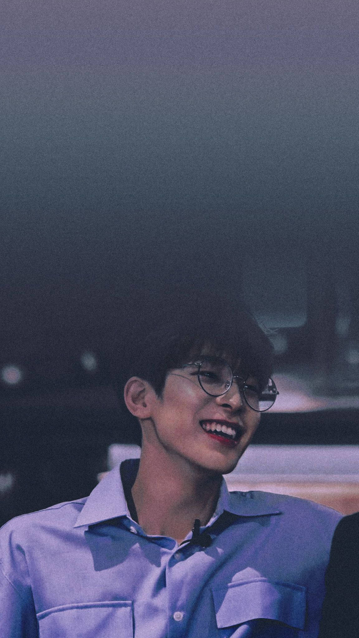 Wonwoo, glasses, light blue shirt, Full HD Phone Wallpaper