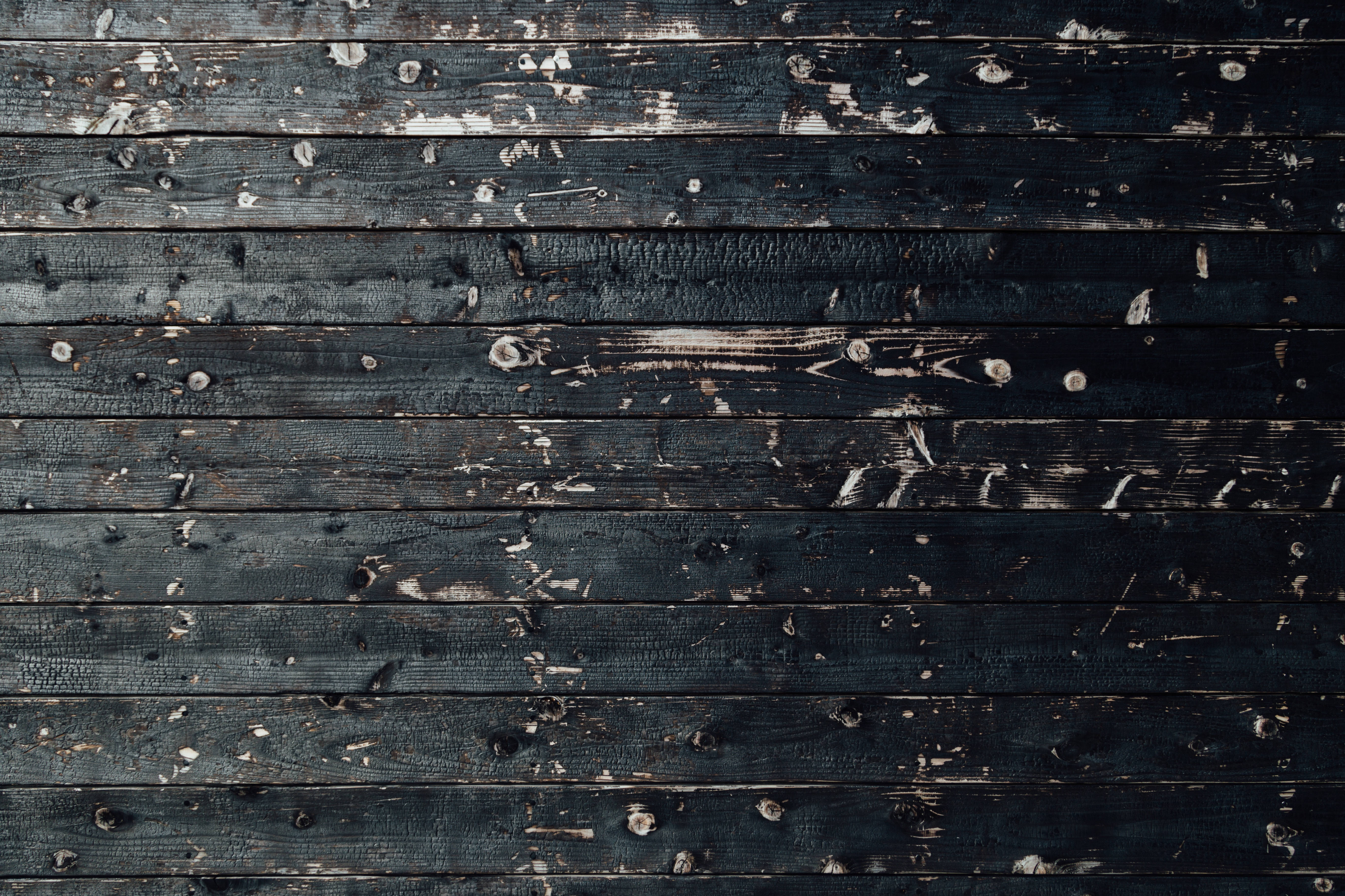 textured wood, dark wooden planks, peeling white paint, 5K Desktop Wallpaper