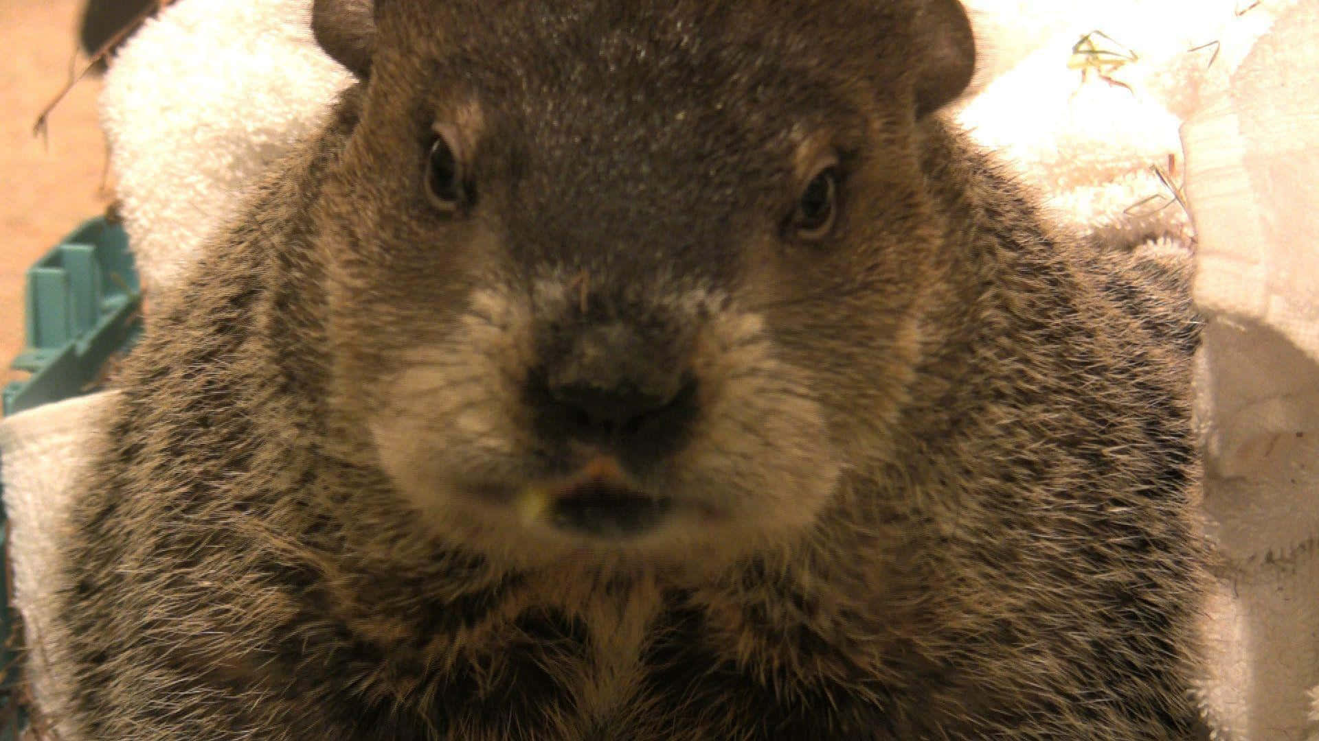 woodchuck, furry, dark eyes, Full HD Desktop Wallpaper