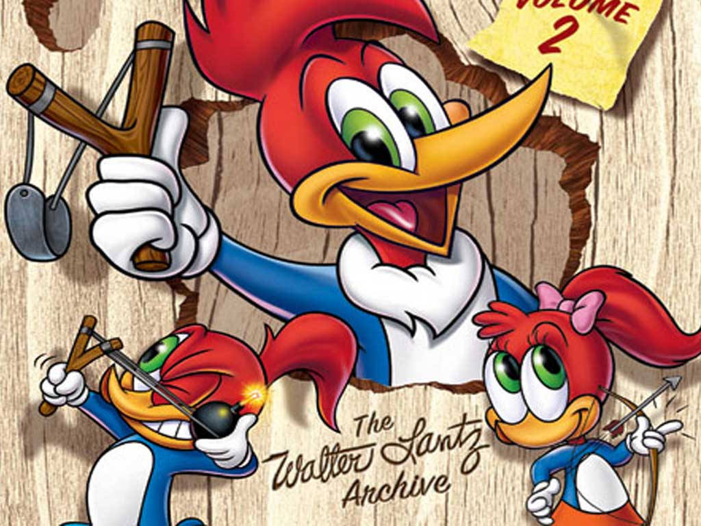 Woody Woodpecker, slingshots, bows, SD Desktop Wallpaper