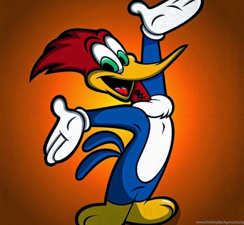 Woody Woodpecker, blue suit, red hat, SD Desktop Wallpaper