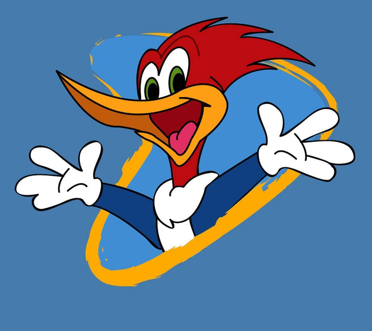 Woody Woodpecker, red crest, blue suit, HD Desktop Wallpaper