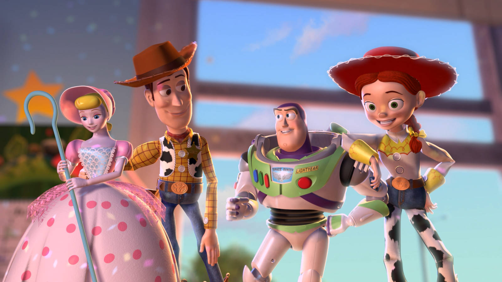 Woody, Couple Pairs, animated toy characters, HD Desktop Wallpaper