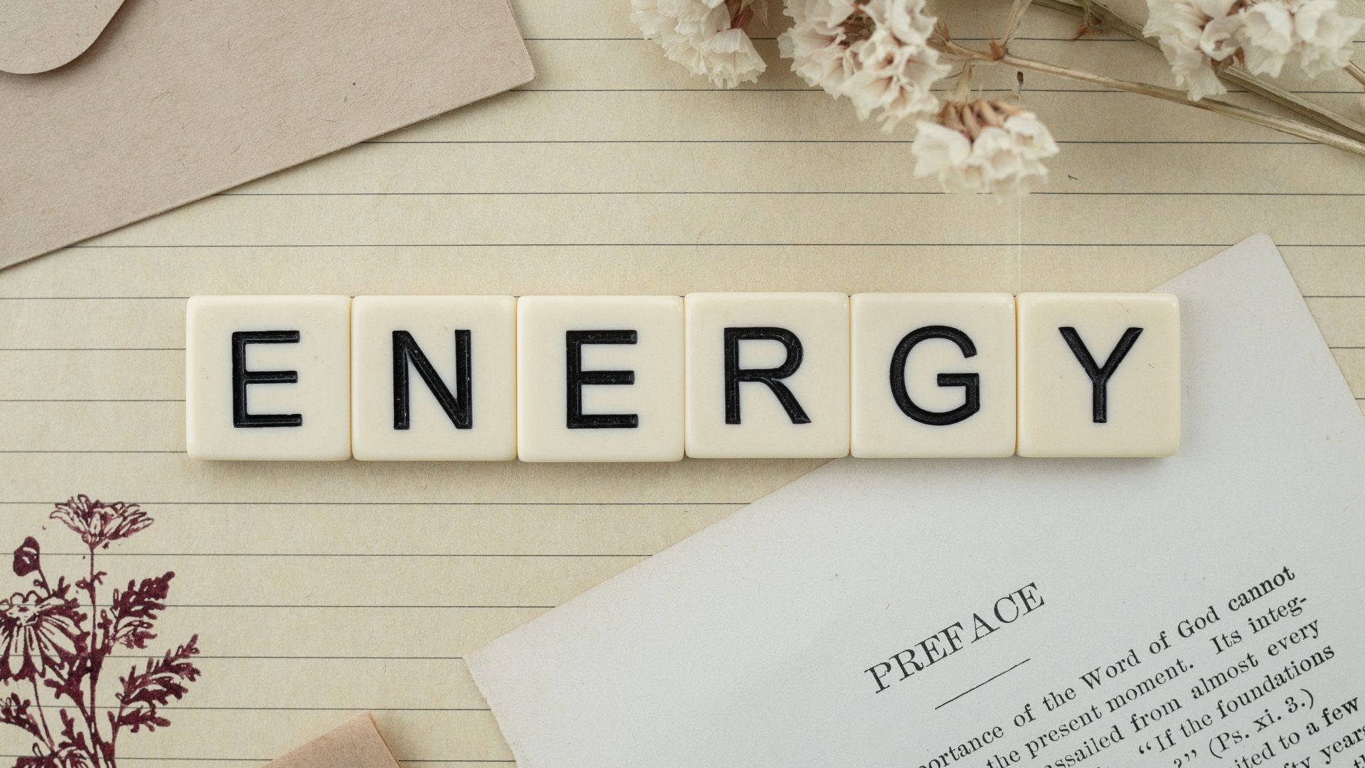 ENERGY, cream tiles, lined paper, Full HD Desktop Wallpaper