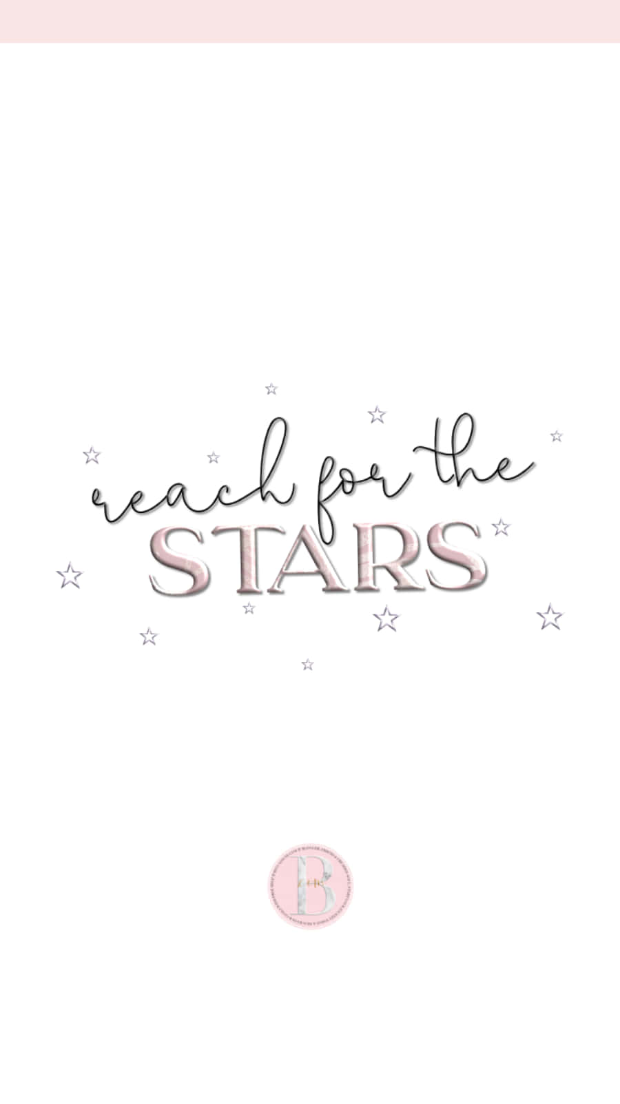 pink and white aesthetic, cursive text, tiny stars, HD Phone Wallpaper
